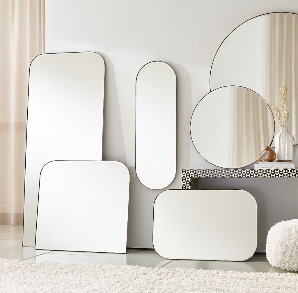 THE ONE × Edge — Walnut Arch Rectangle Floor Mirror