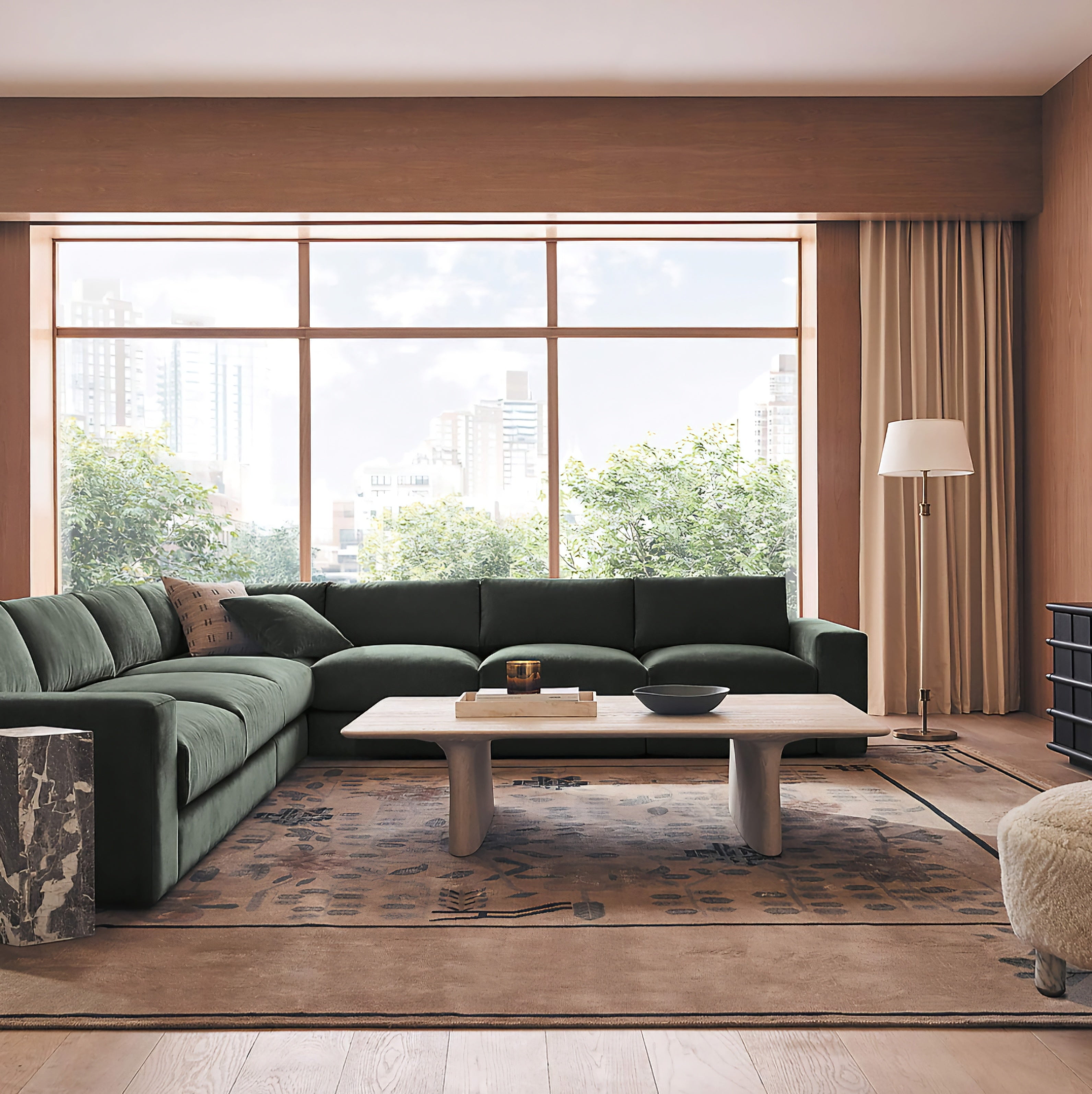 THE ONE × Berkeley — Jade Performance Velvet 106" Sofa