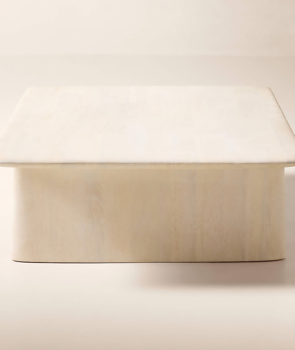 THE ONE × Almera — White Marble Coffee Table (66")