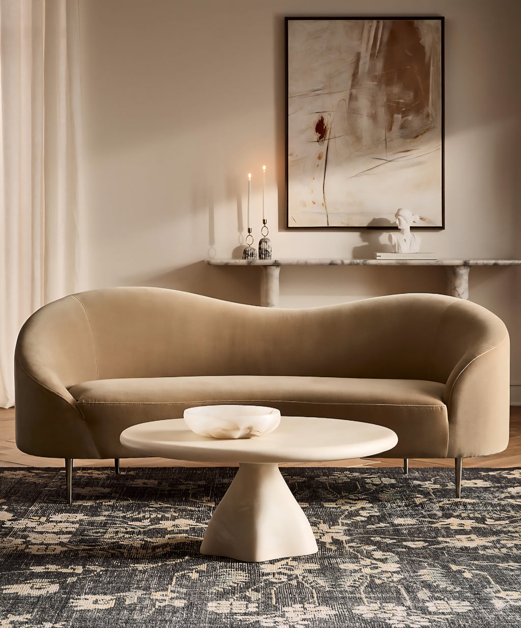 THE ONE × Curvo — White Performance Fabric Sofa by goop