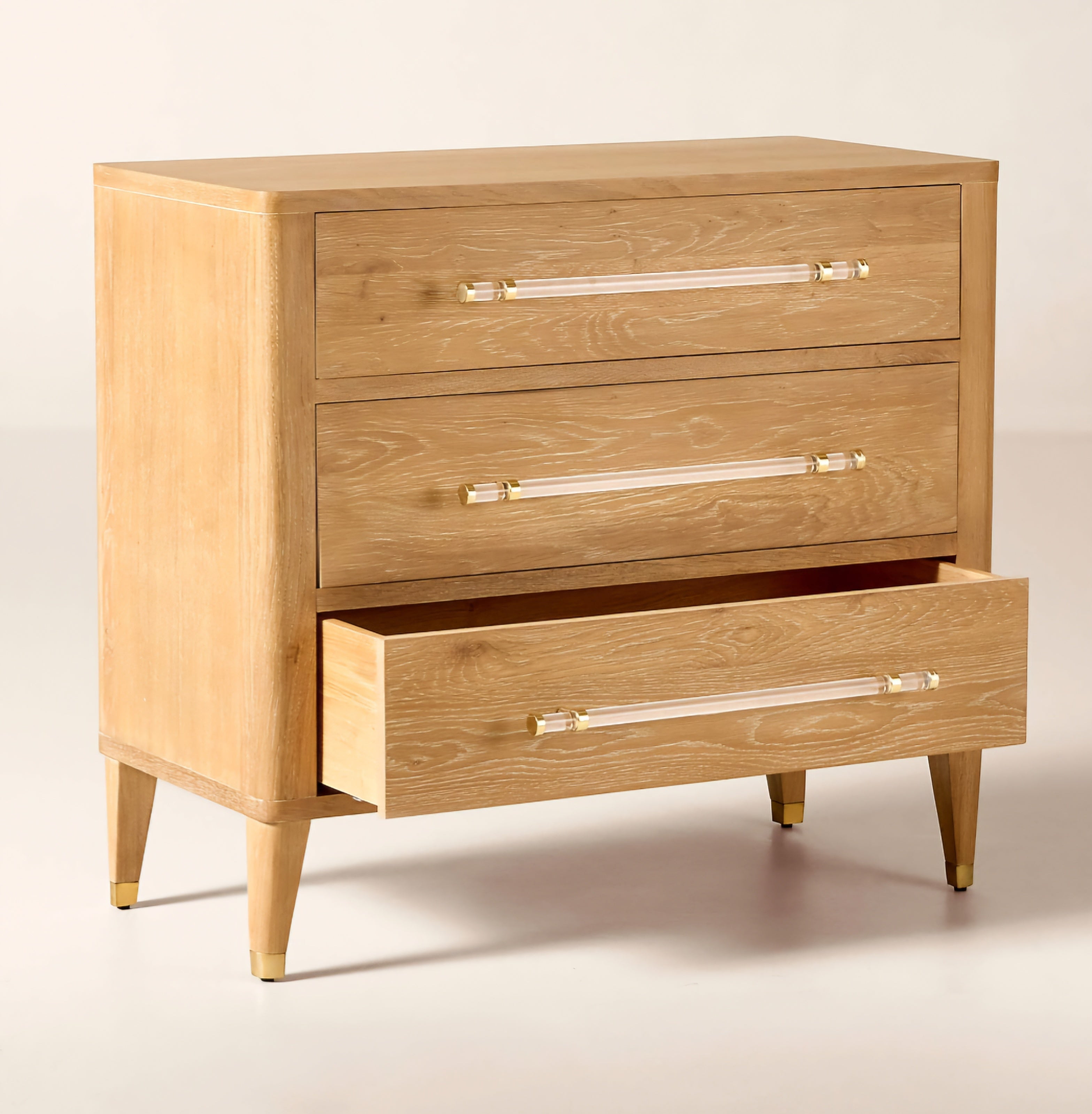 THE ONE × Probst — Oak 3-Drawer Bedside Dresser