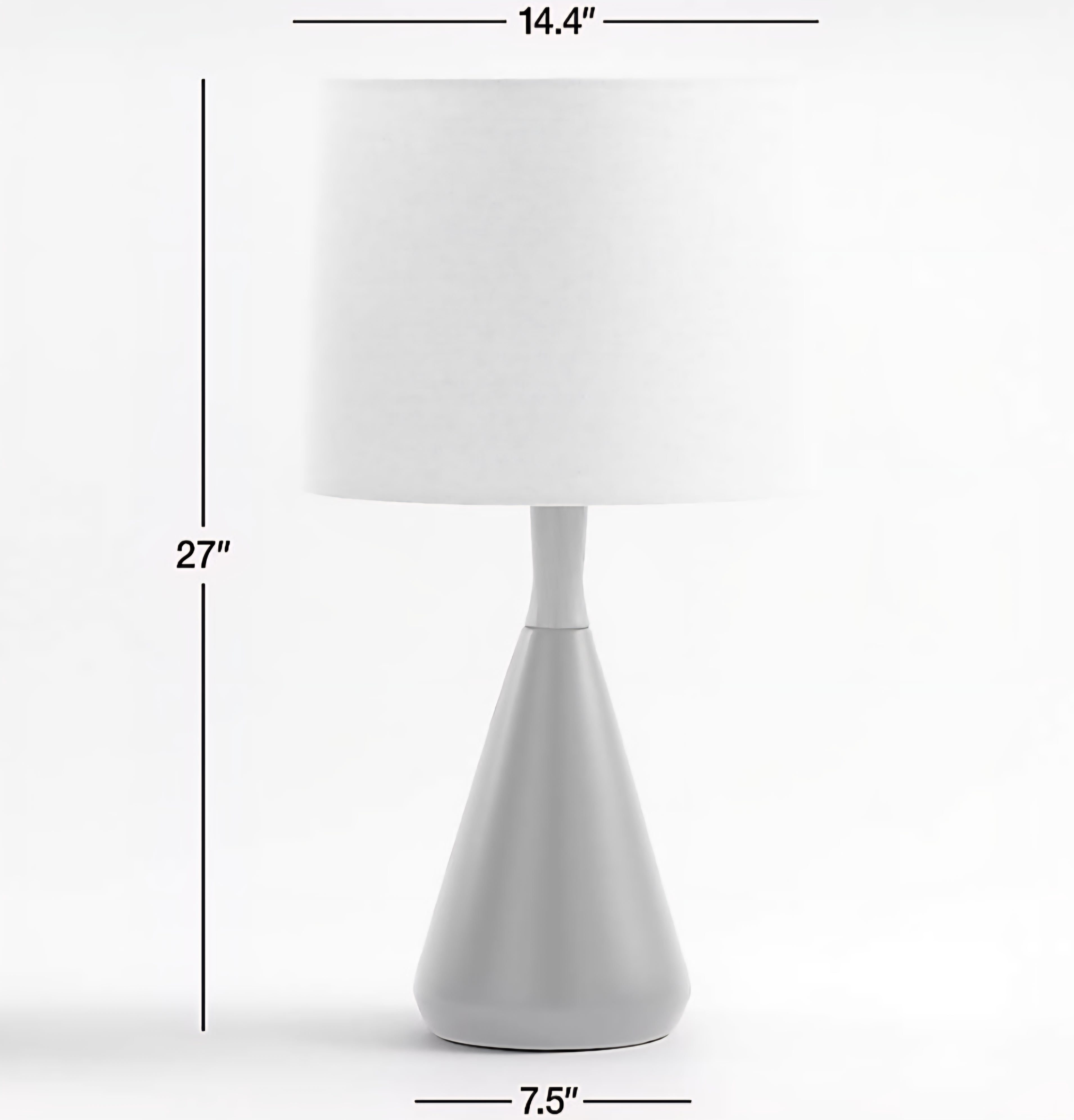THE ONE × Weston — Black Mid‑Century Modern Table Lamp (27")