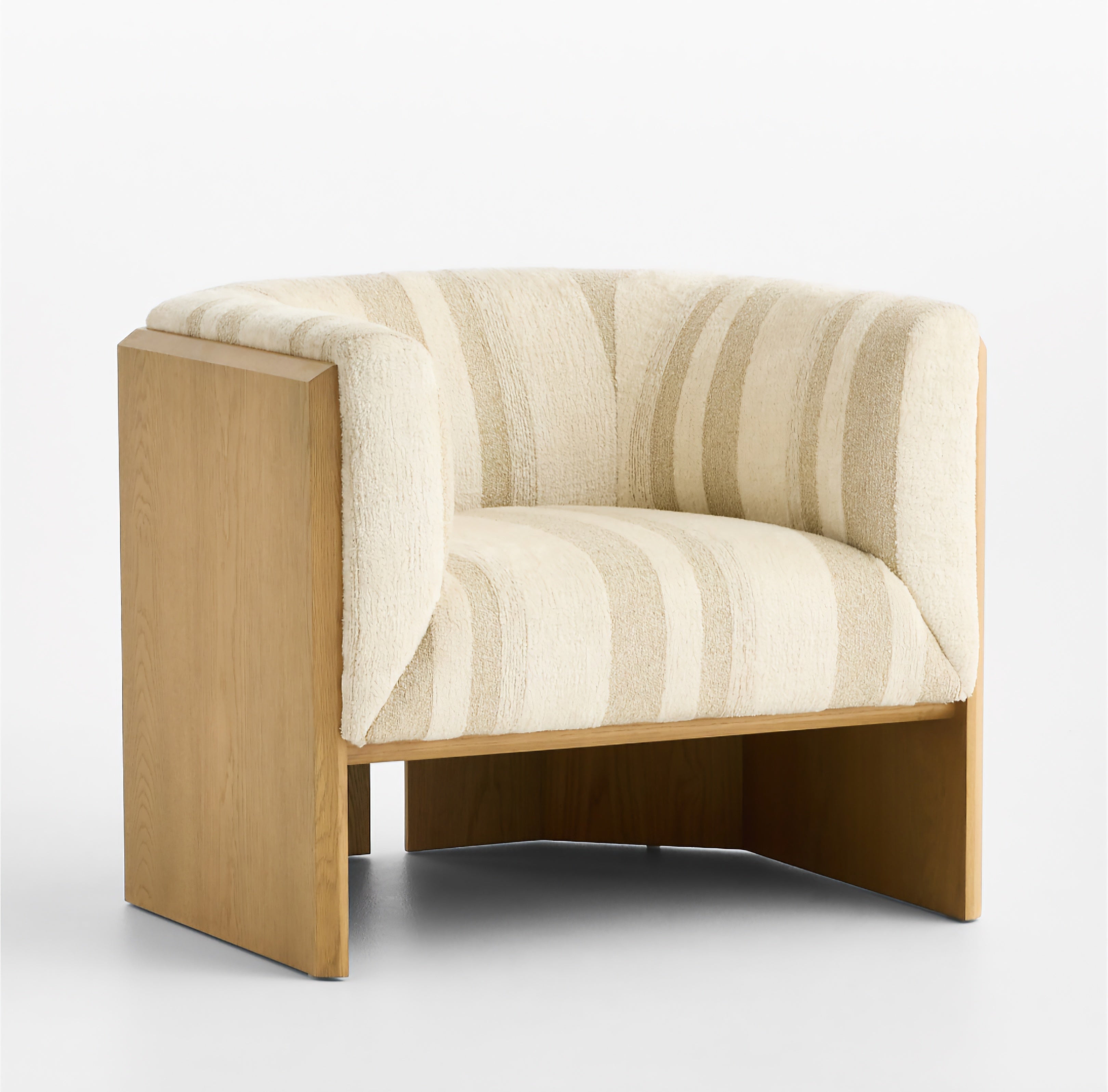 THE ONE × Anvers — Striped Wood Accent Chair