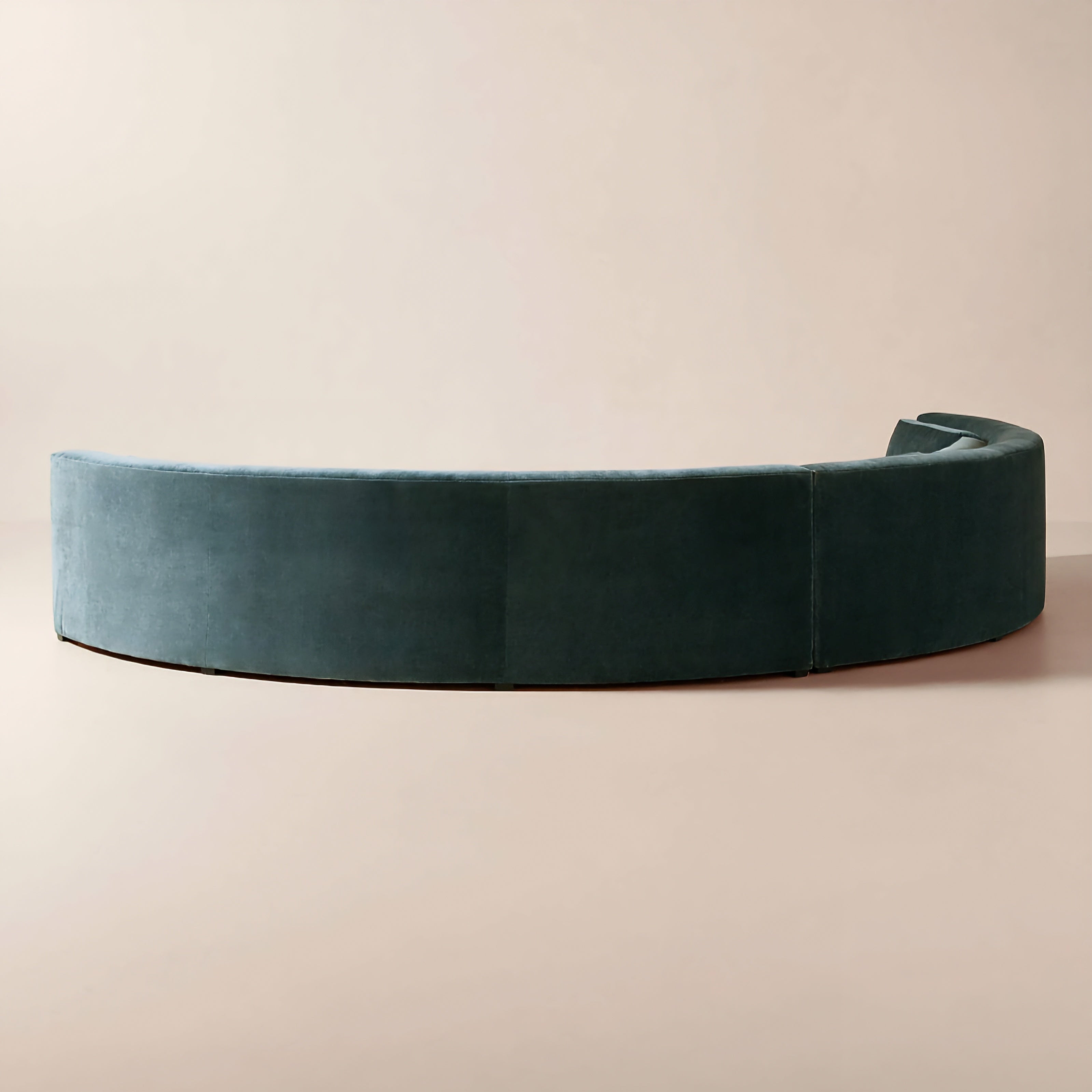 THE ONE × Sonora — Curved Blue Performance Velvet 
2-Piece Sectional.