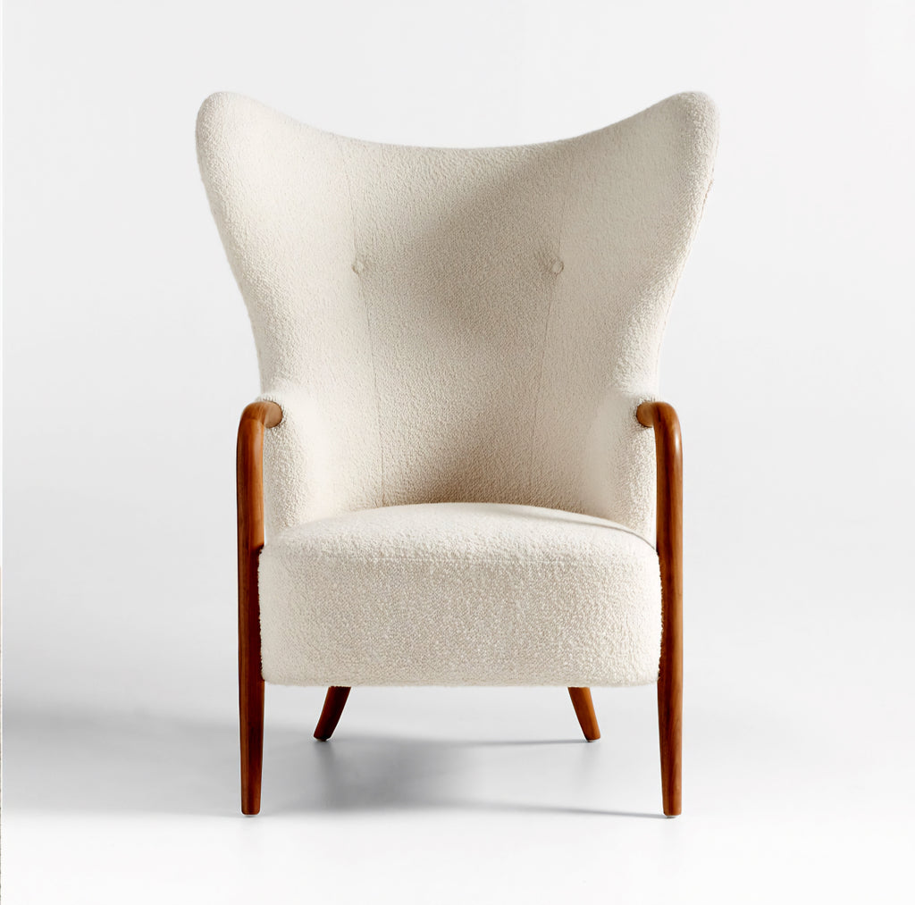 THE ONE × Laso — Ivory Bouclé Accent Chair