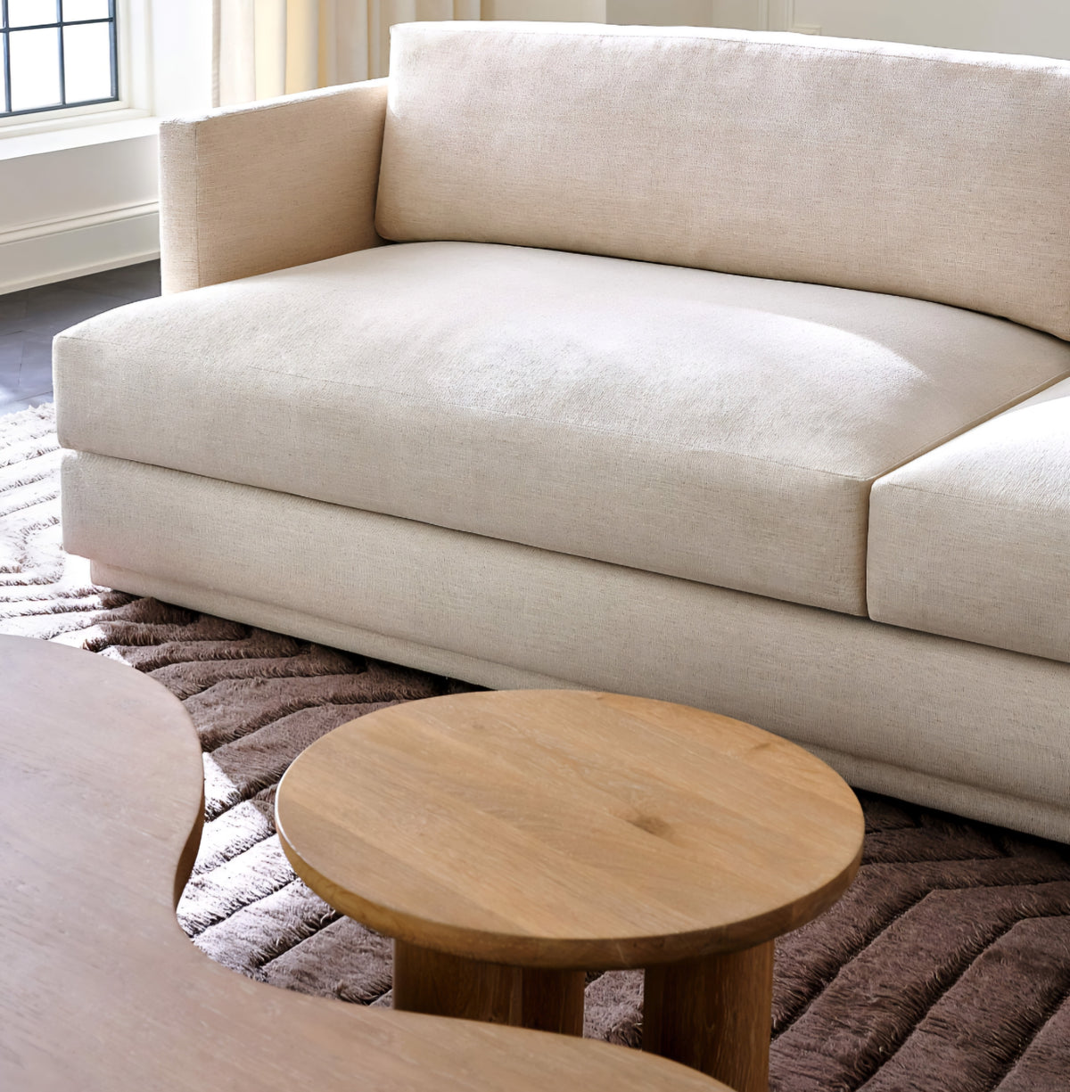 THE ONE × Seneca — Off-White Performance Fabric Sleeper Sofa
