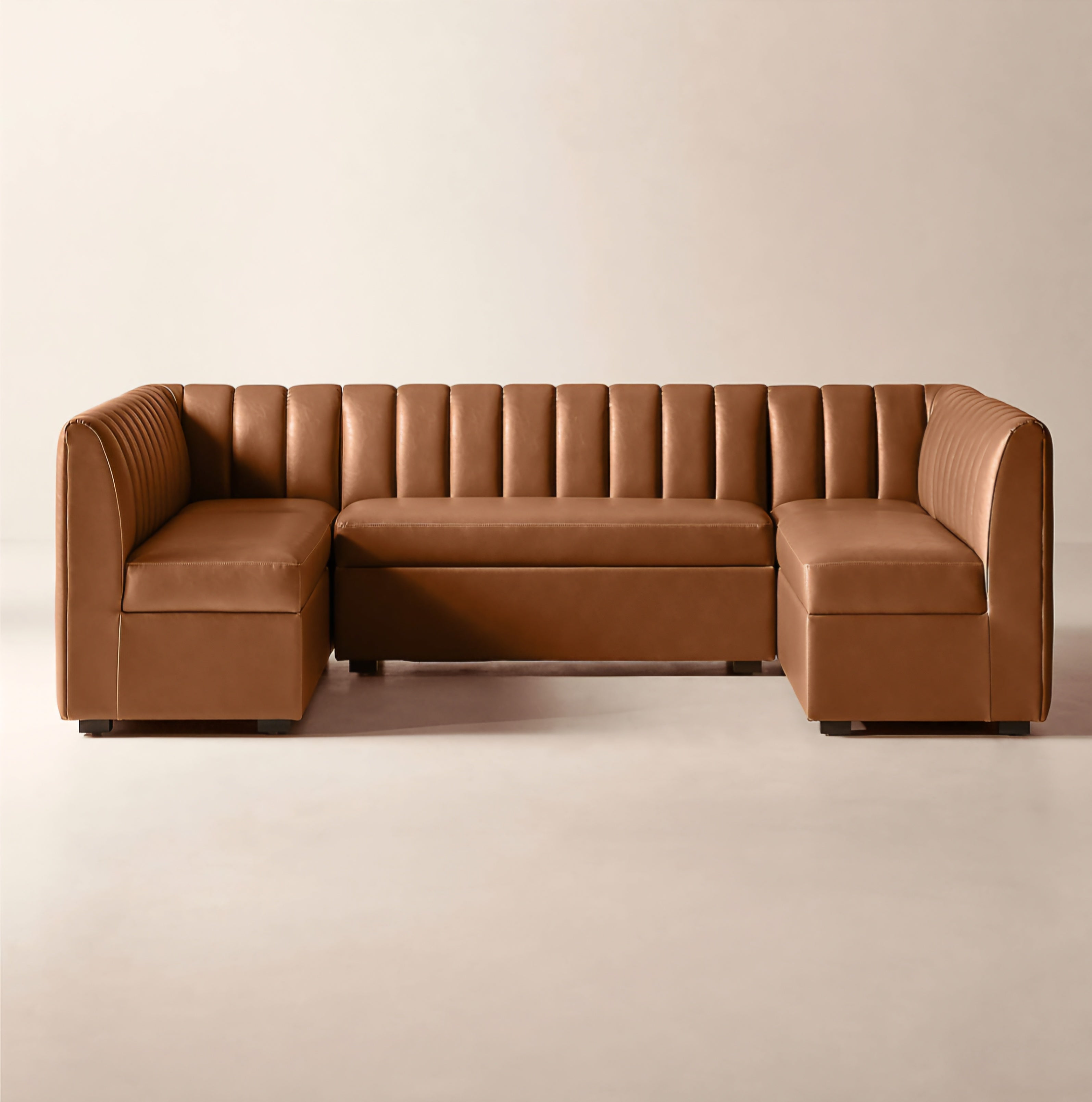 THE ONE × Duncan — Leather U-Shaped Dining Banquette