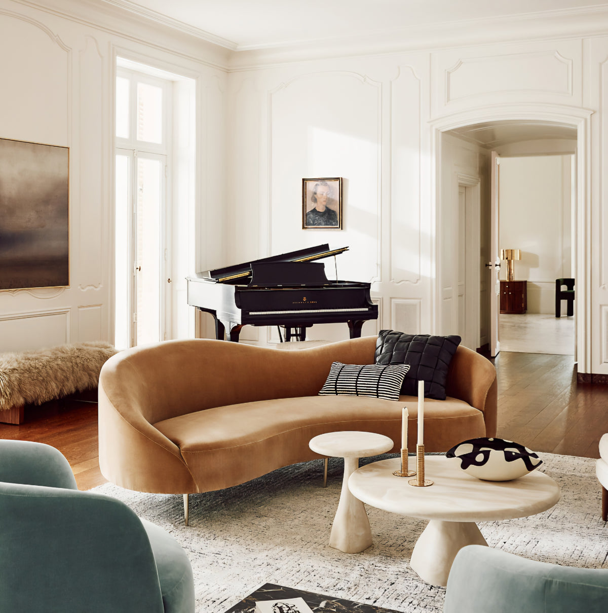 THE ONE × Curvo — White Performance Fabric Sofa by Goop