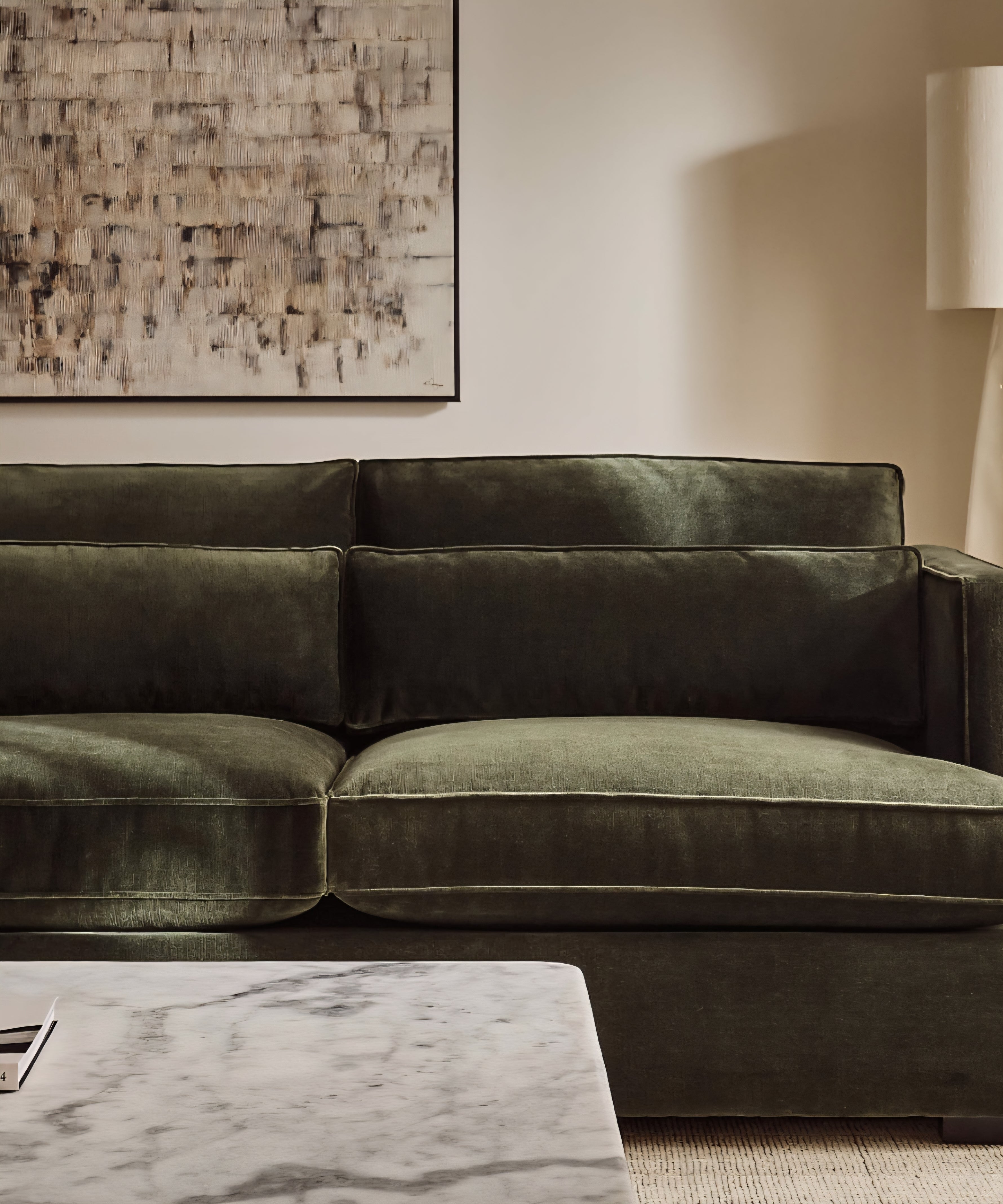 THE ONE × Eastman — White Performance Fabric Sofa