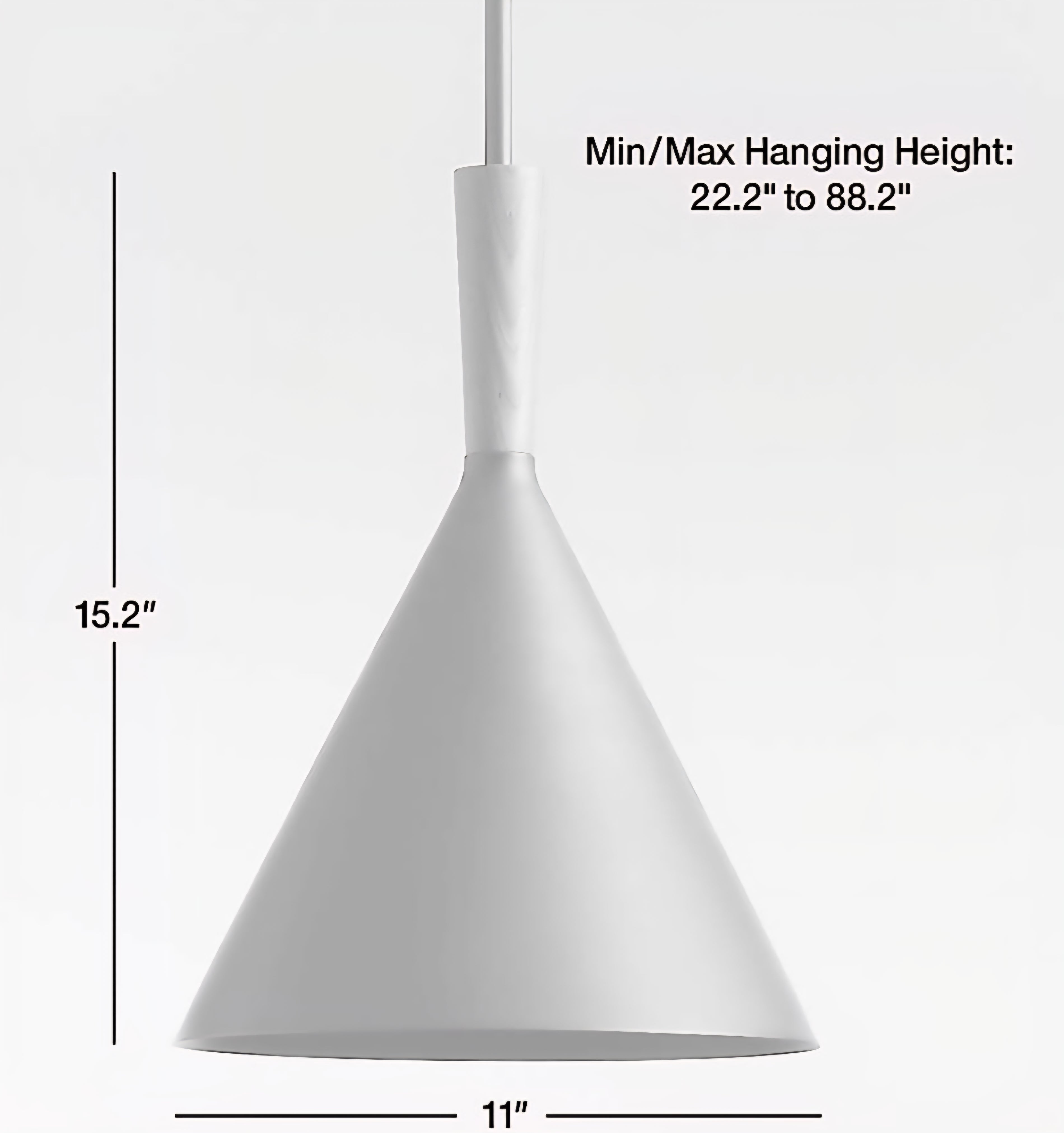 THE ONE × Weston — Black Mid‑Century Modern Pendant Light (11")
