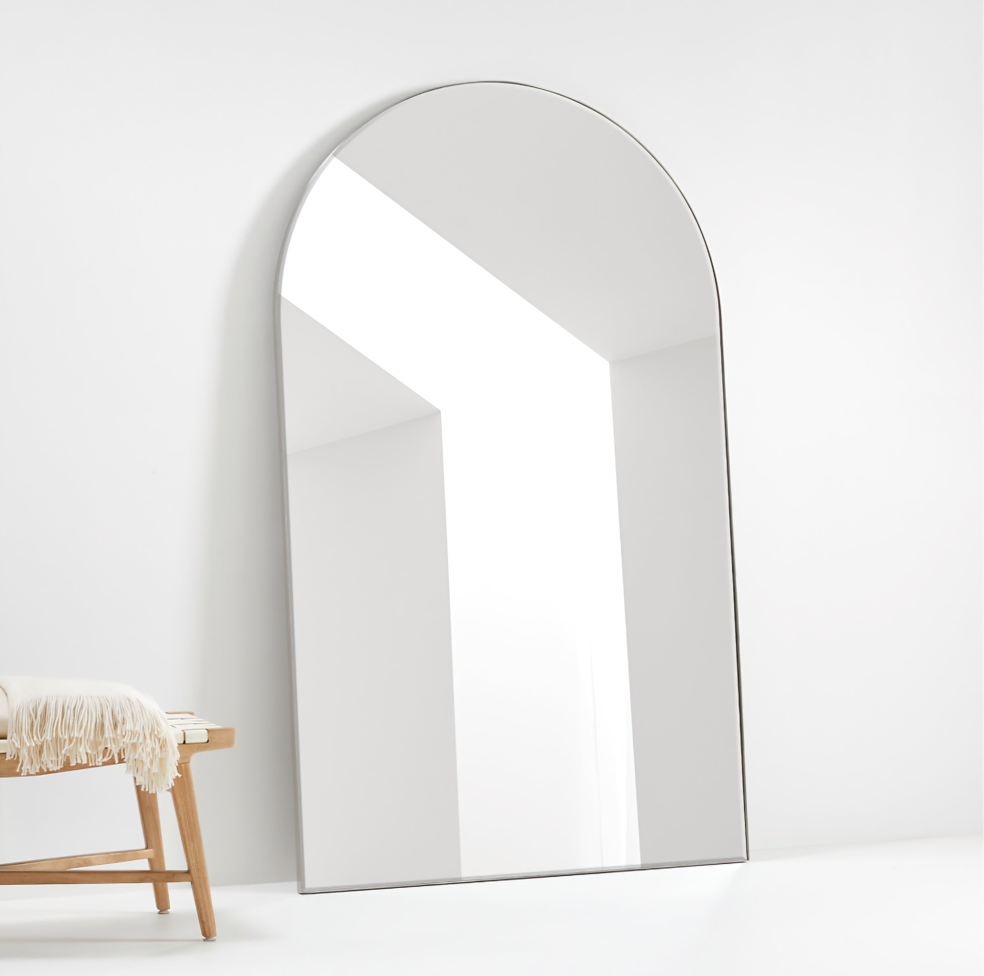THE ONE × Edge — Extra-Large Brass Arch Floor Mirror