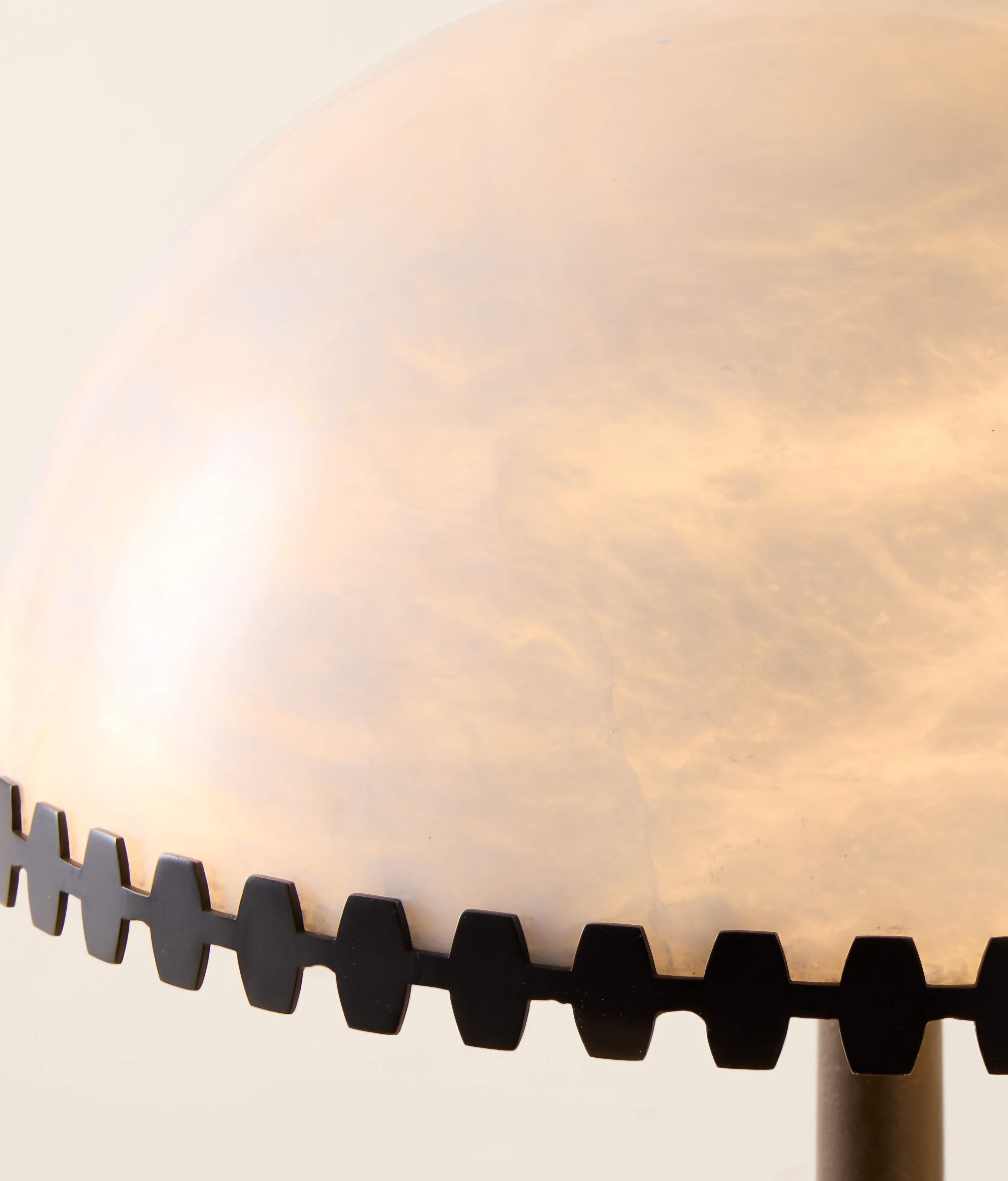 THE ONE × Oceana — Black Metal Table Lamp with Alabaster Shade