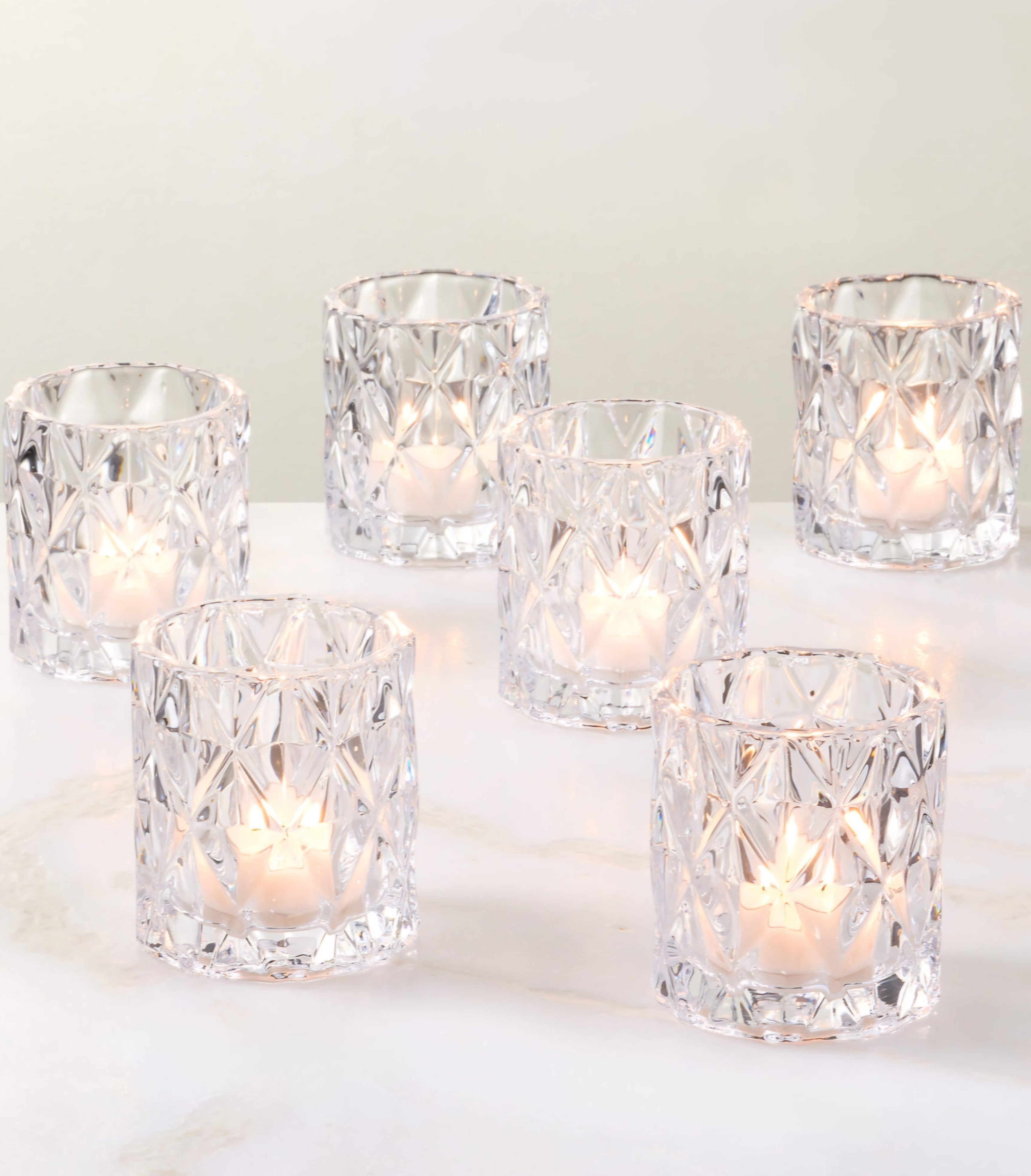THE ONE × Betty — Smoked Glass Tealight Candle Holders (Set of 6)