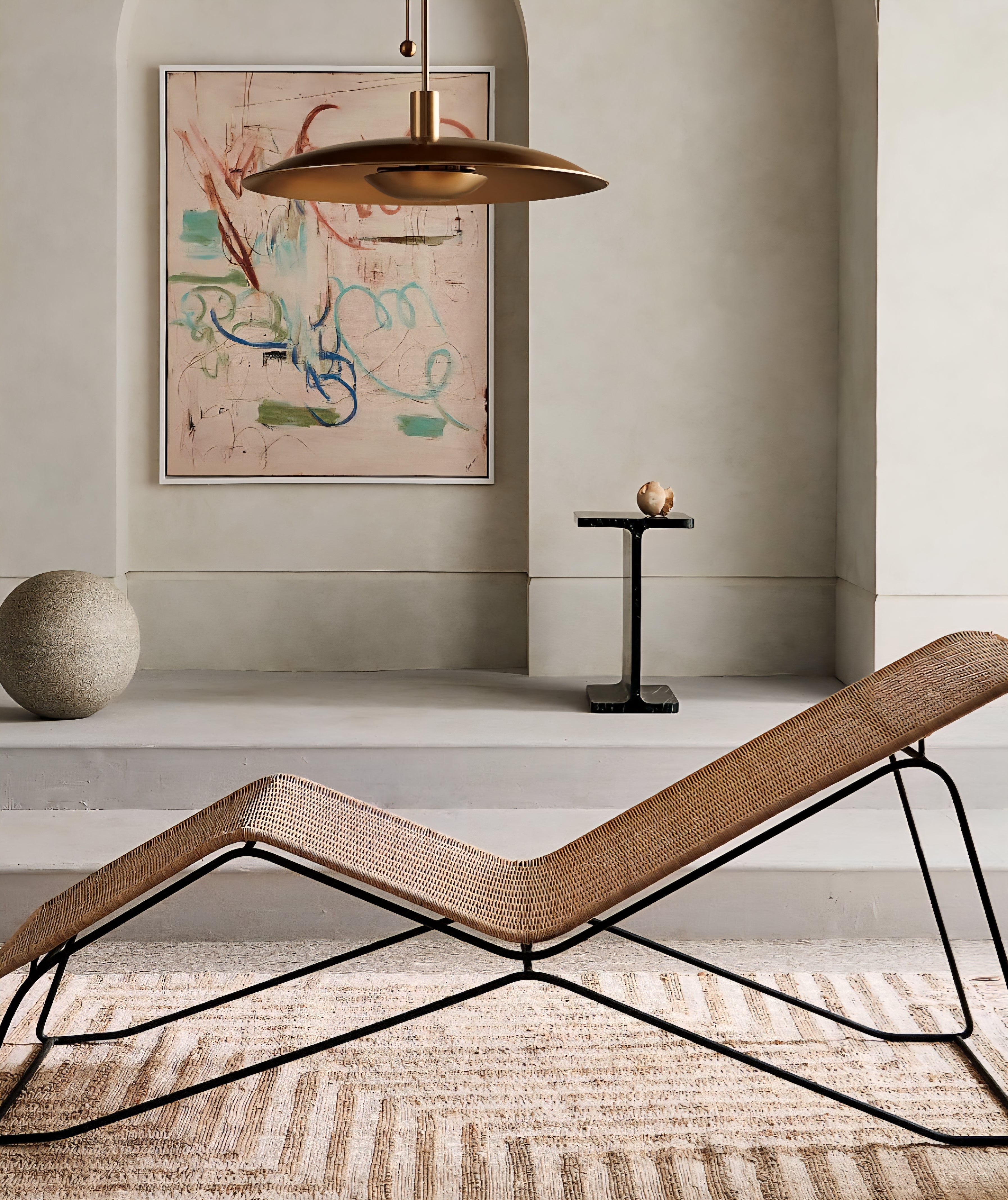 THE ONE × Ciccio — Red Marble Side Table