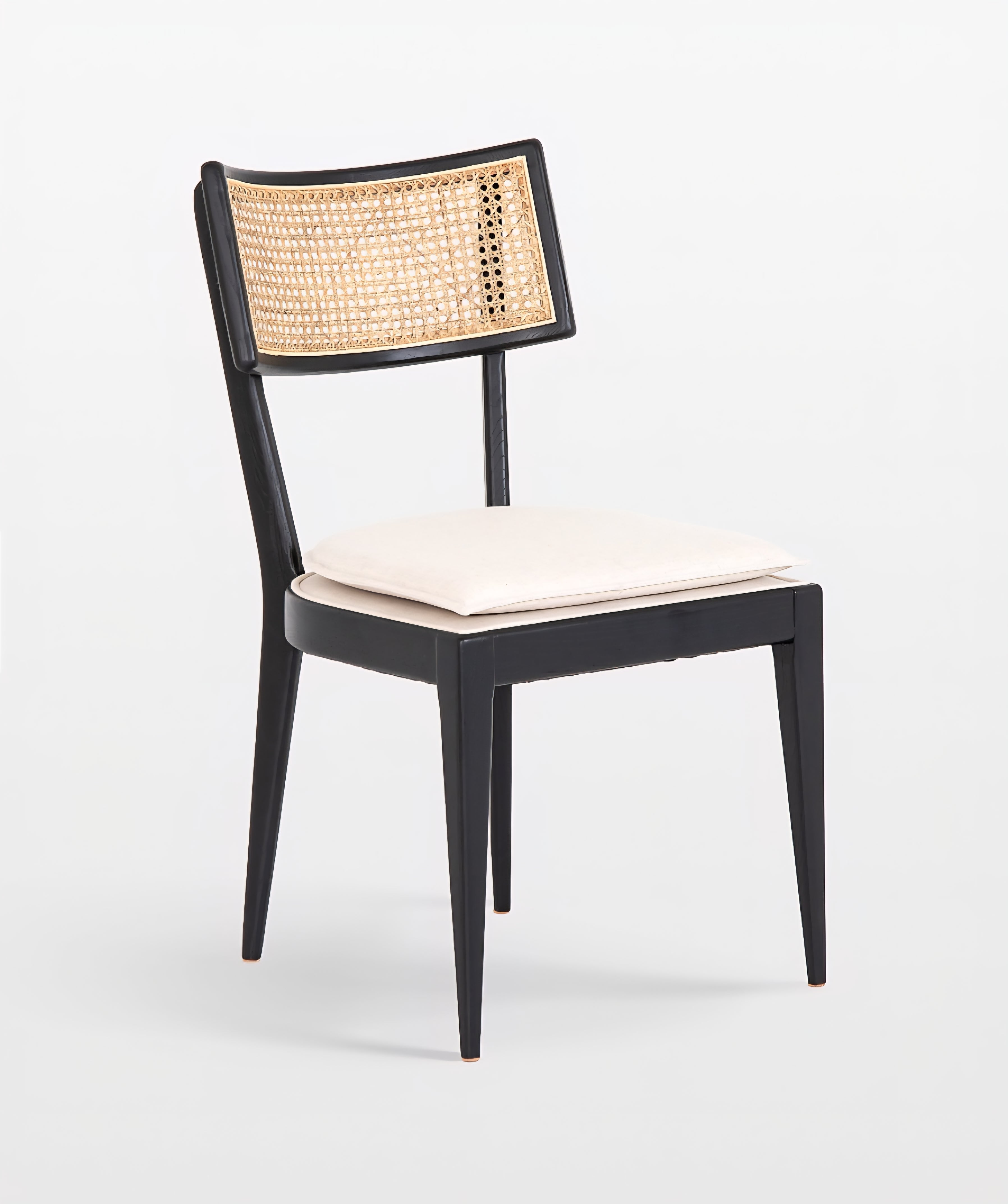 THE ONE × Libby — Light Brown Wood + Natural Cane Dining Chair