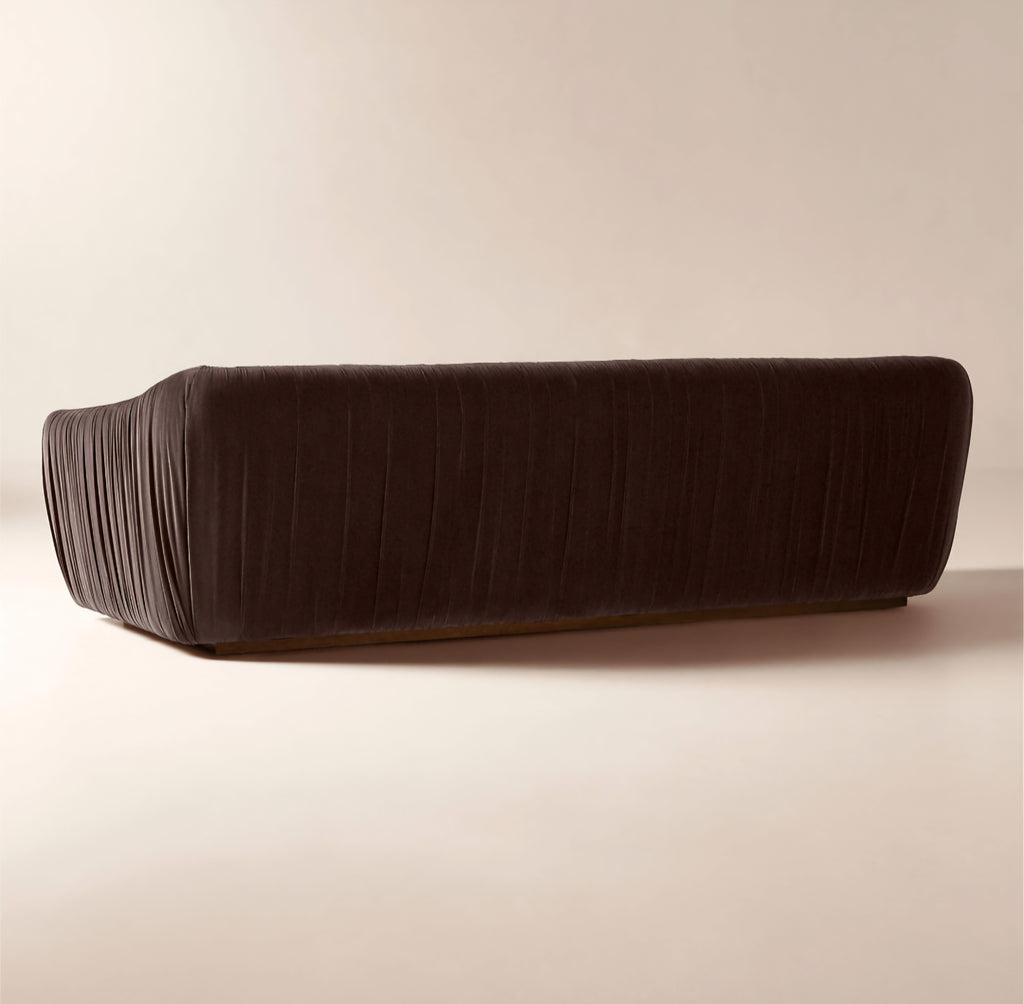 THE ONE × Ruched Velvet Sofa
