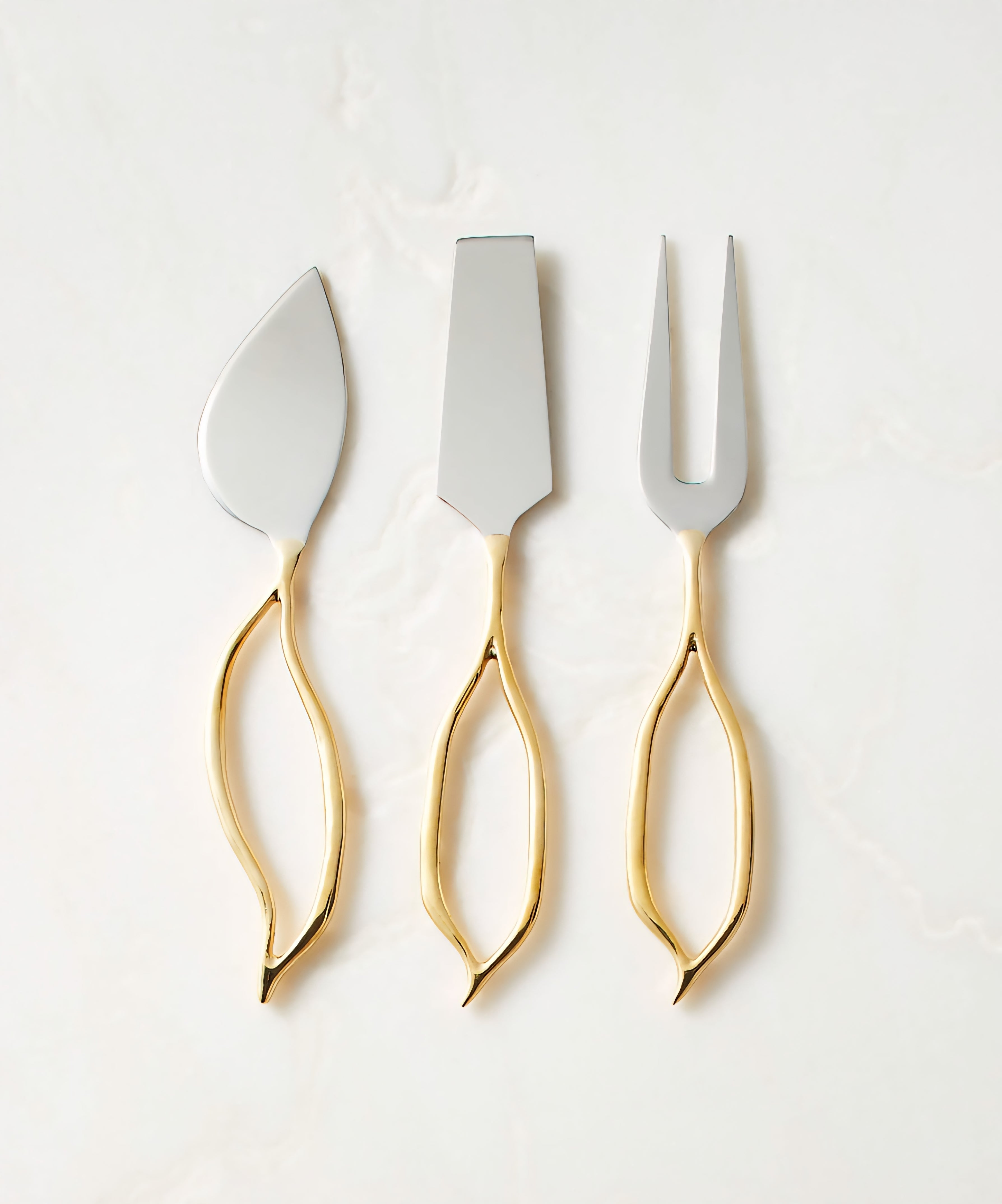 THE ONE × Valleta — Gold Cheese Knives Set of 3