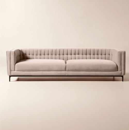 THE ONE × Ambroise — Light Taupe Velvet Sofa