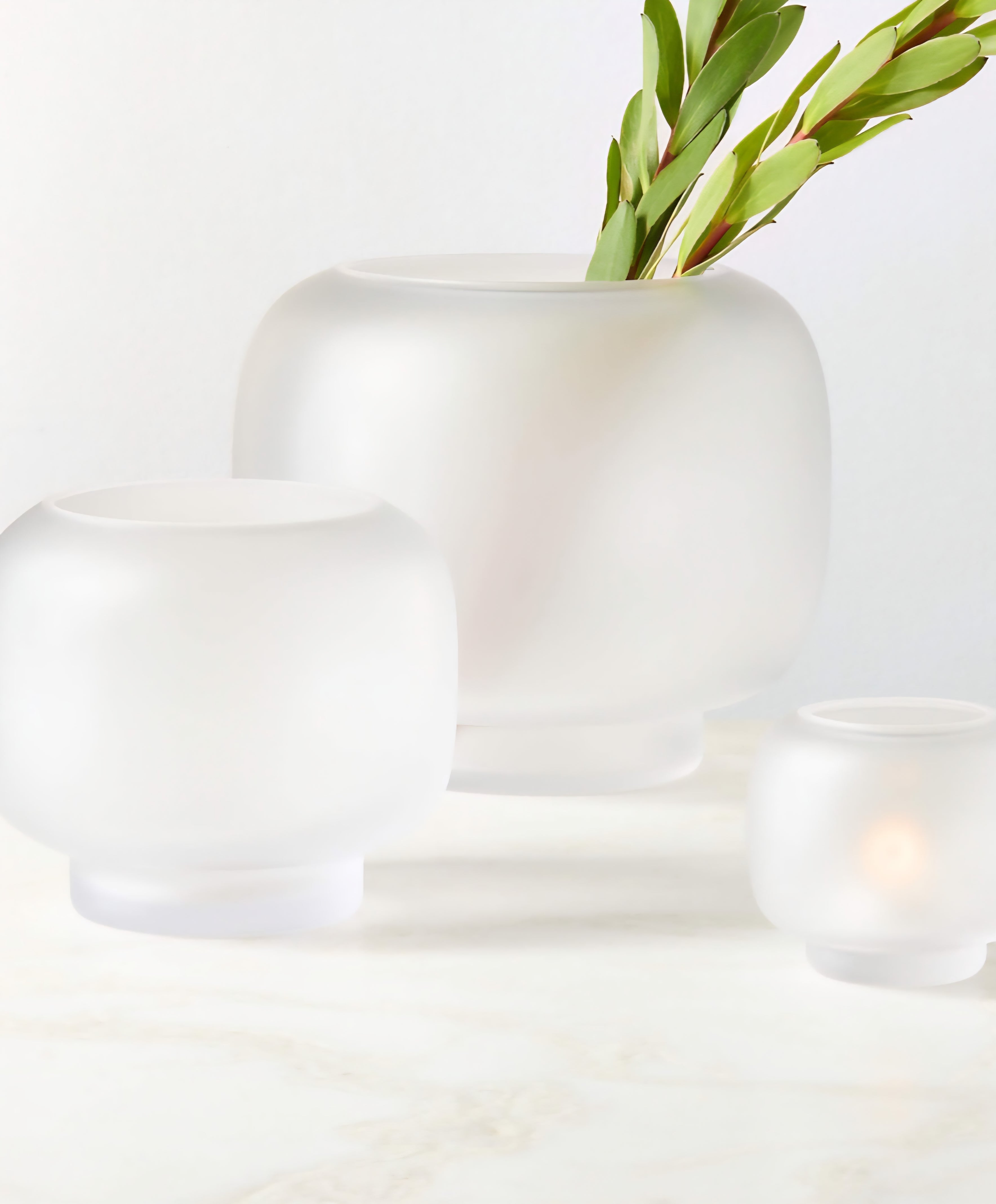 THE ONE × Coco — Round Smoked Amber Glass Hurricane Candle Holder