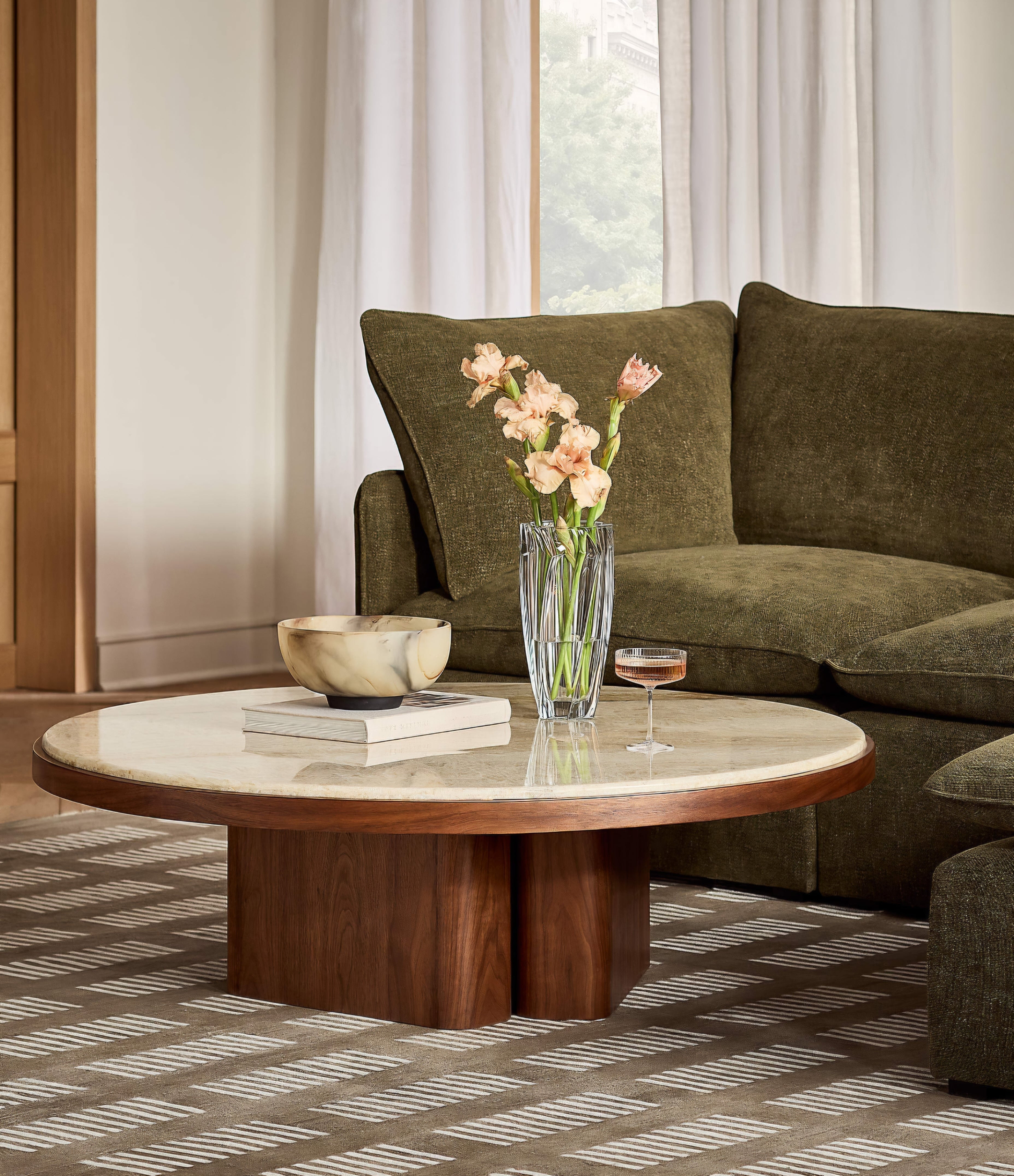 THE ONE × Rio — Onyx and Walnut Coffee Table