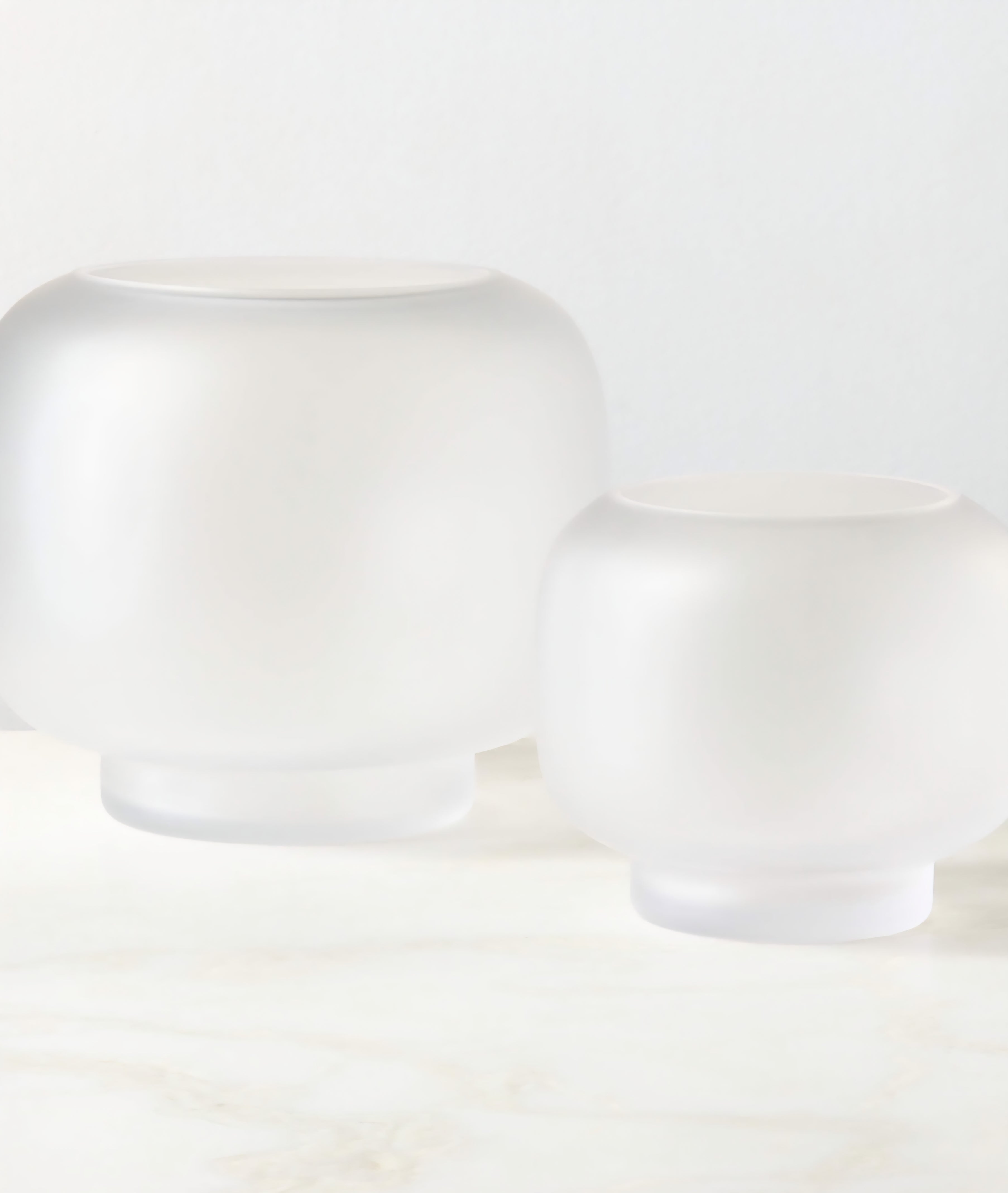 THE ONE × Coco — Round Smoked Amber Glass Hurricane Candle Holder