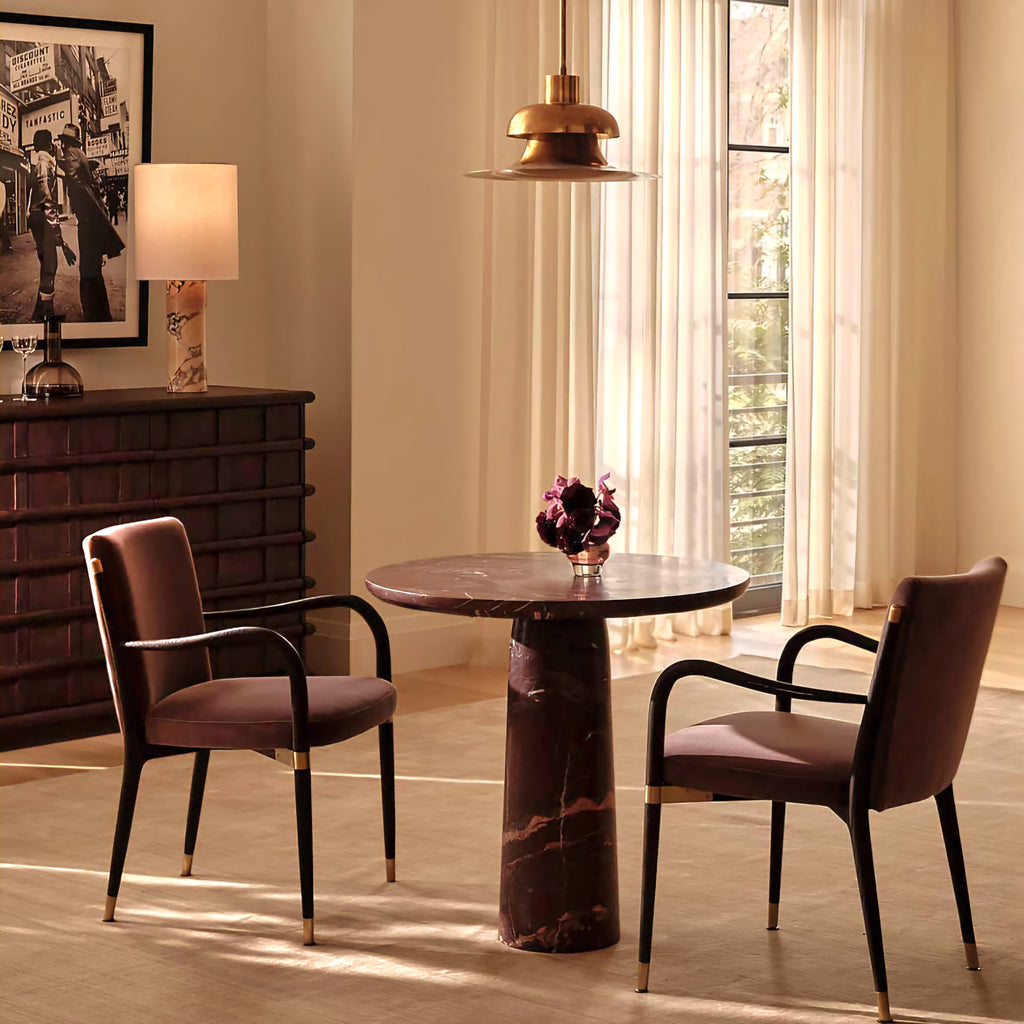 THE ONE × Norrie — Dusty Lilac Velvet Dining Armchair