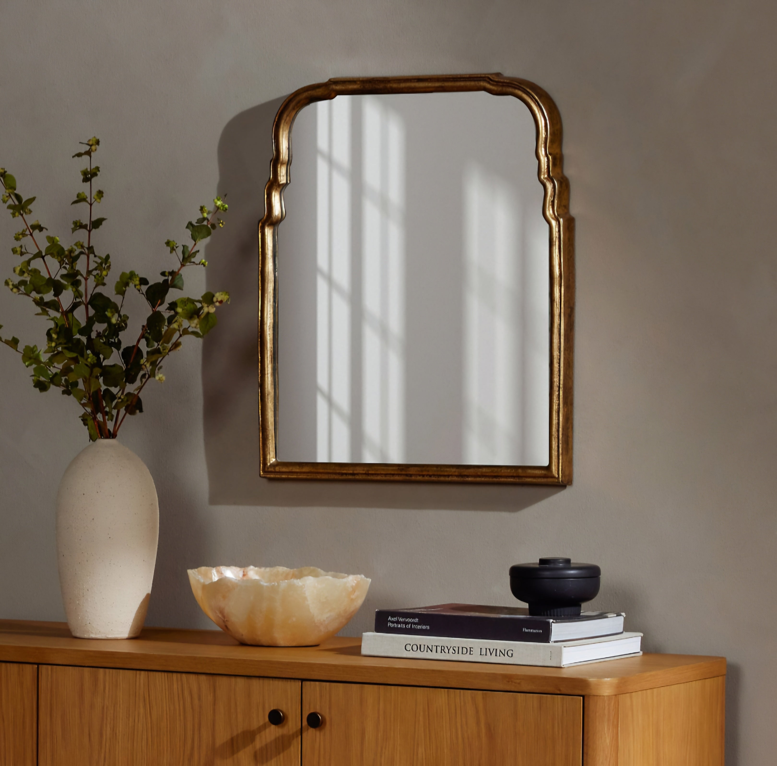 THE ONE × Amelie — Brass Vanity Mirror 22" x 26"