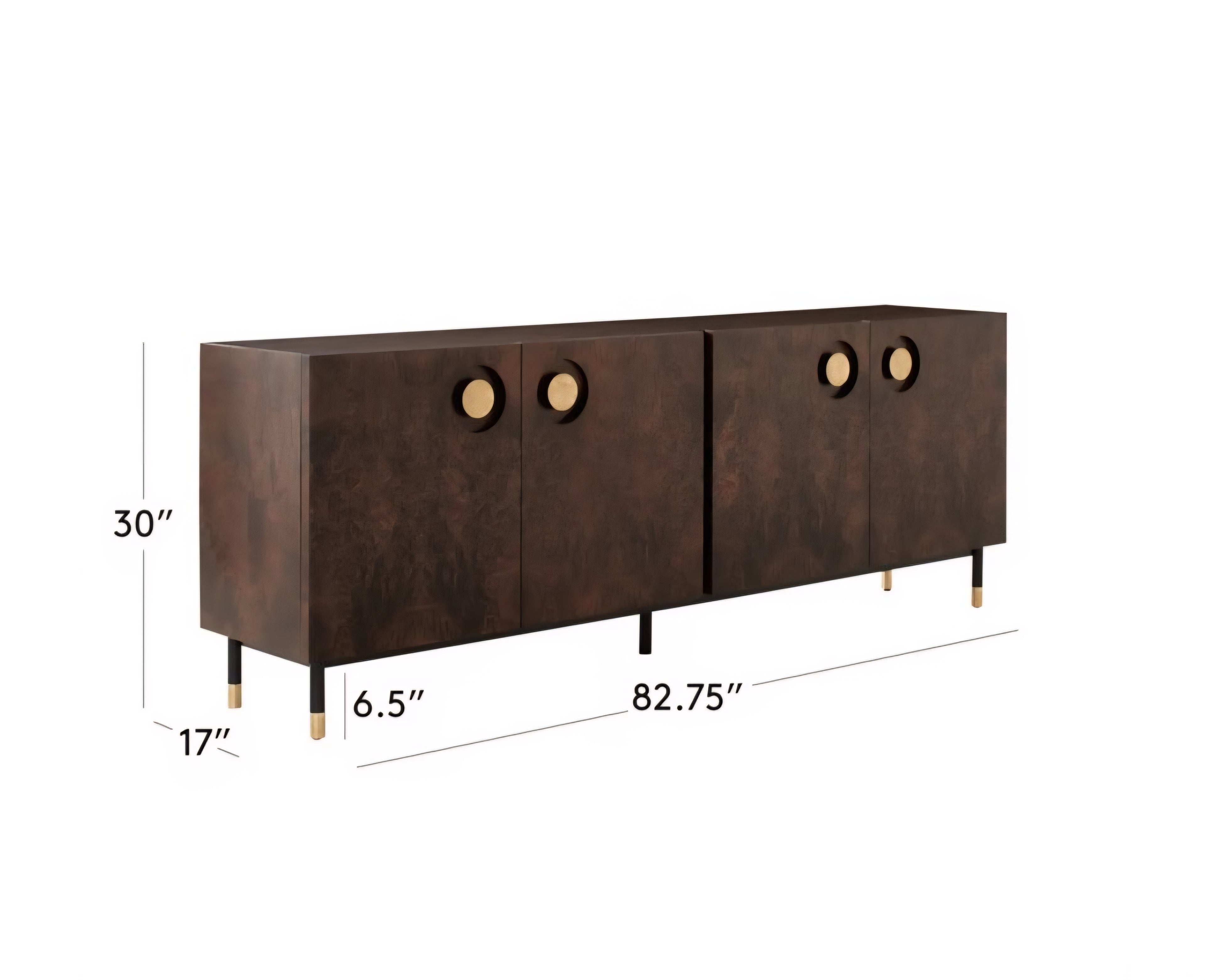 THE ONE × Carbon — Burl Wood Media Console (82")