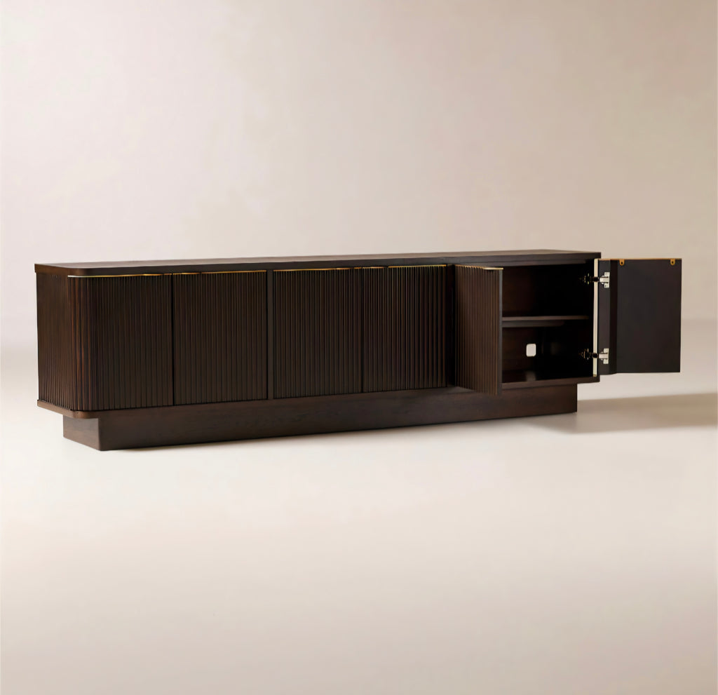 THE ONE × Davison — Fluted Dark Oak Media Console
