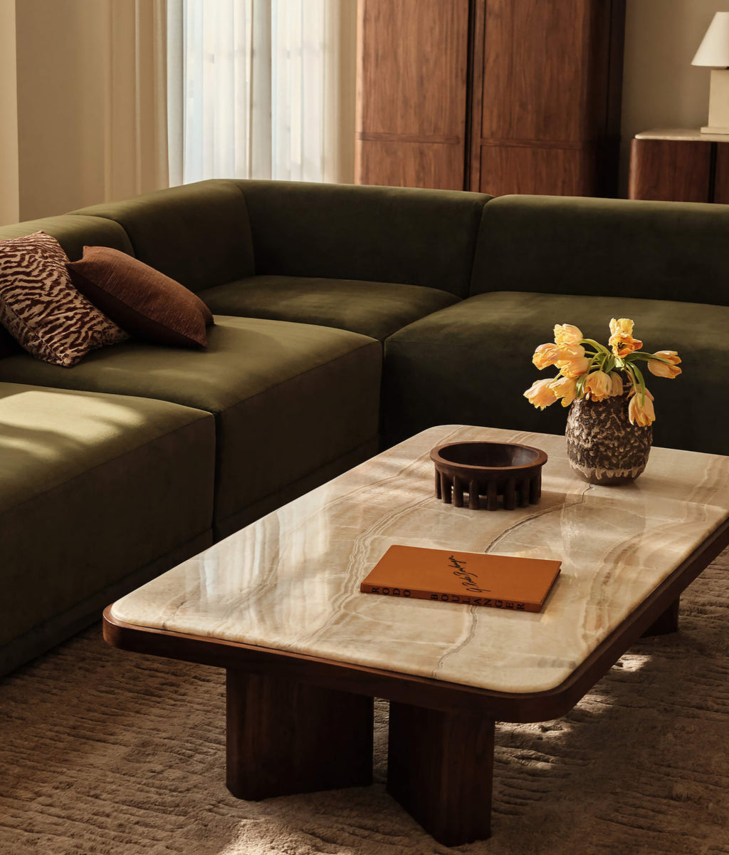 THE ONE × Rio — Onyx and Walnut Coffee Table