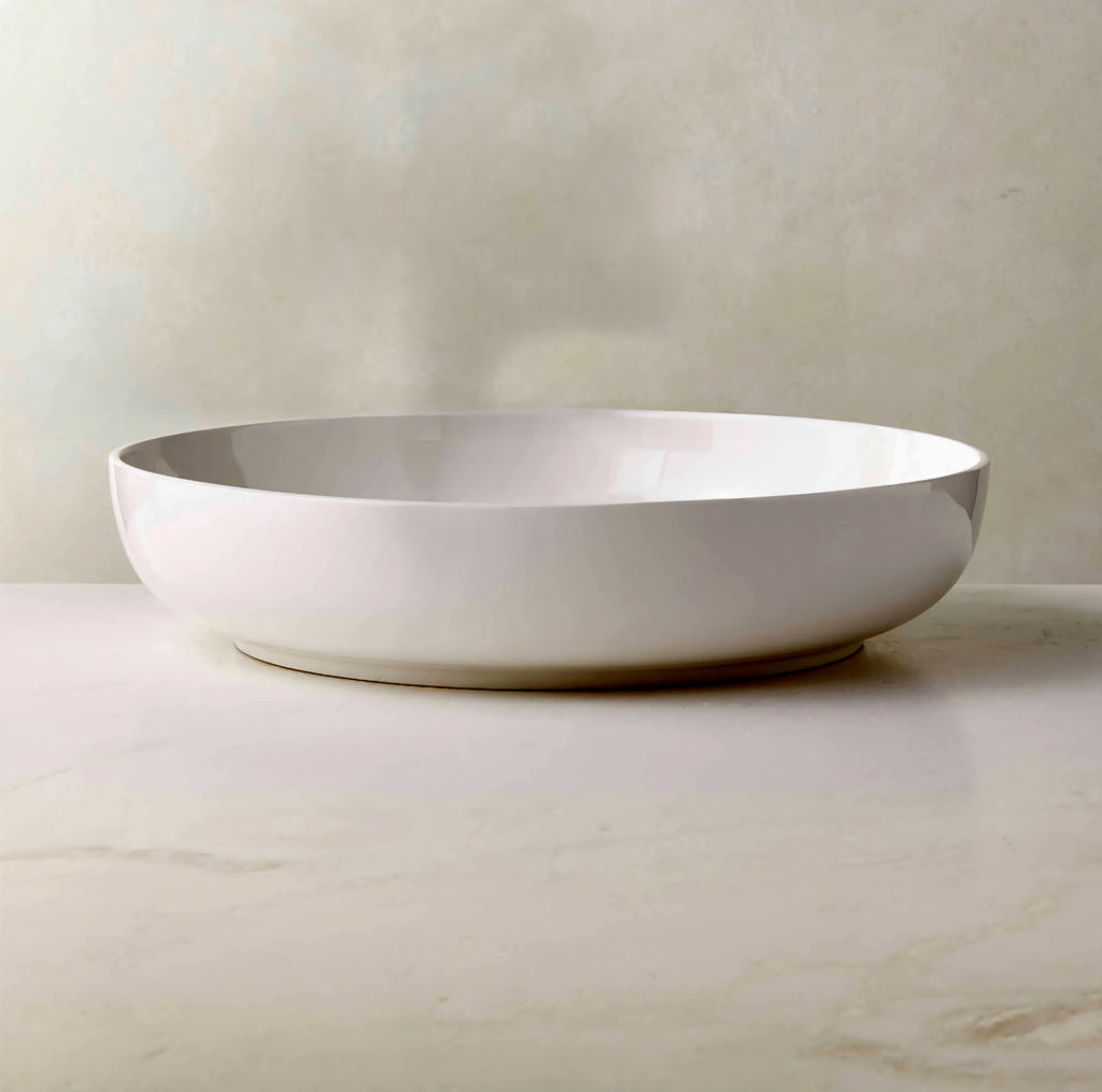 THE ONE × Contact — White Ceramic Serving Bowl
