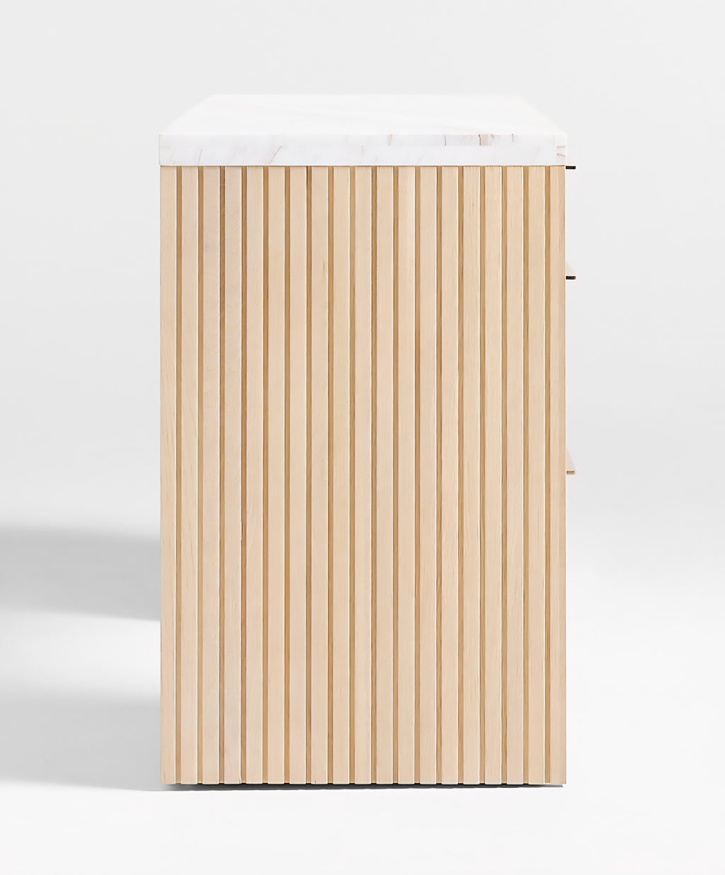 THE ONE × Batten — Natural Oak Console Desk with White Marble Top