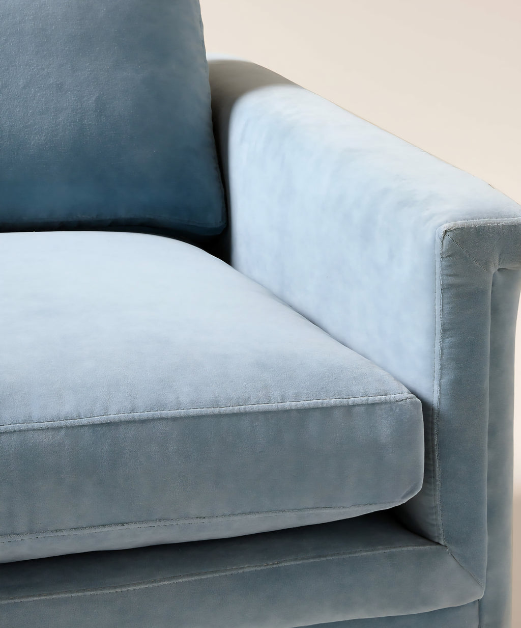 THE ONE × Ceva — Light Blue Performance Velvet Swivel Chair
