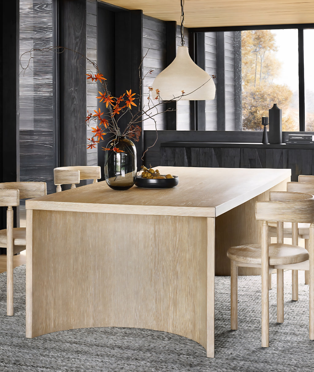 THE ONE × Virage — 96" Curved Oak Dining Table