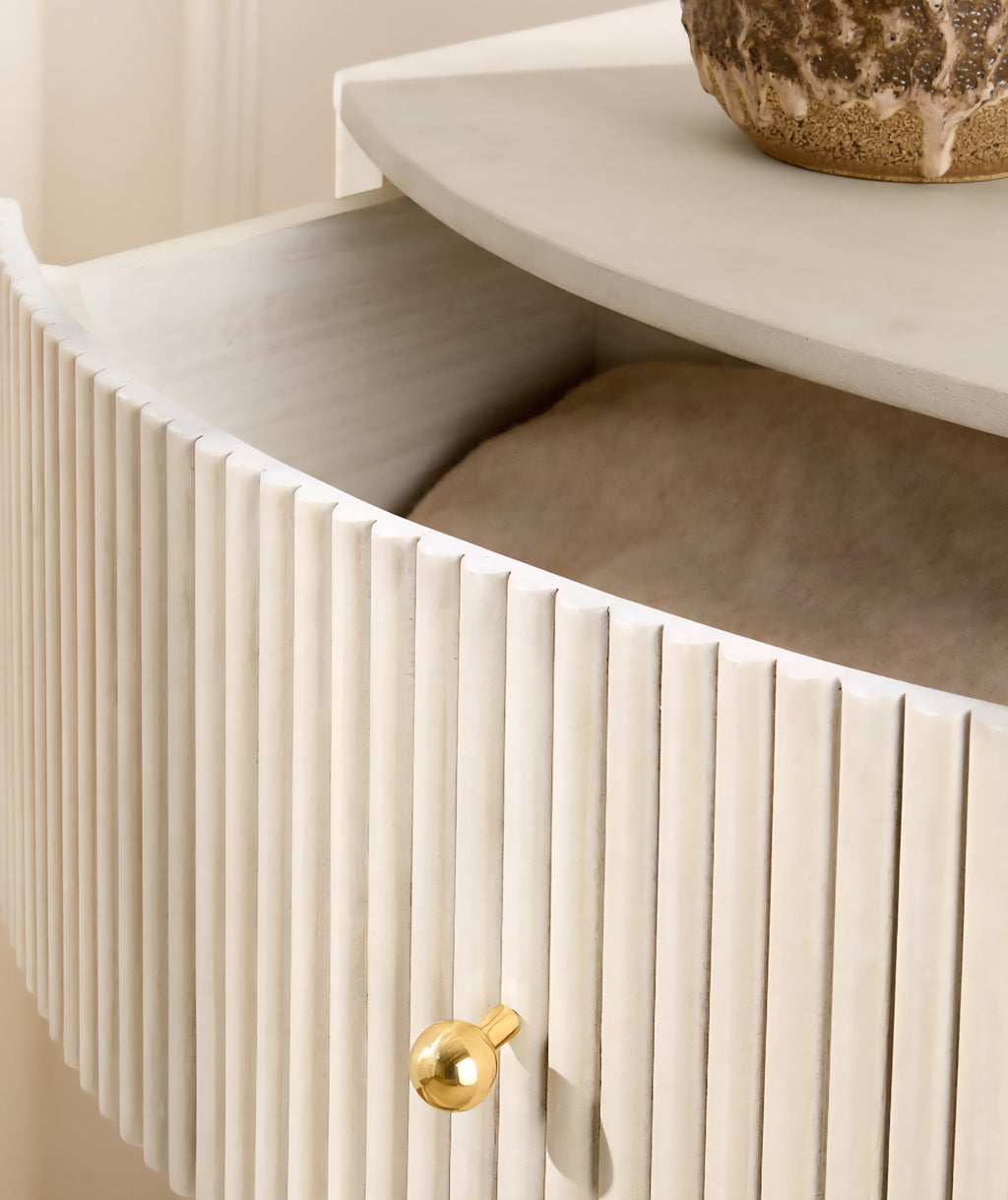 THE ONE × Cameo — Fluted Wood Tall Dresser