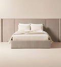 THE ONE × Abbott — Arctic Blue Velvet Upholstered Extended King Platform Bed