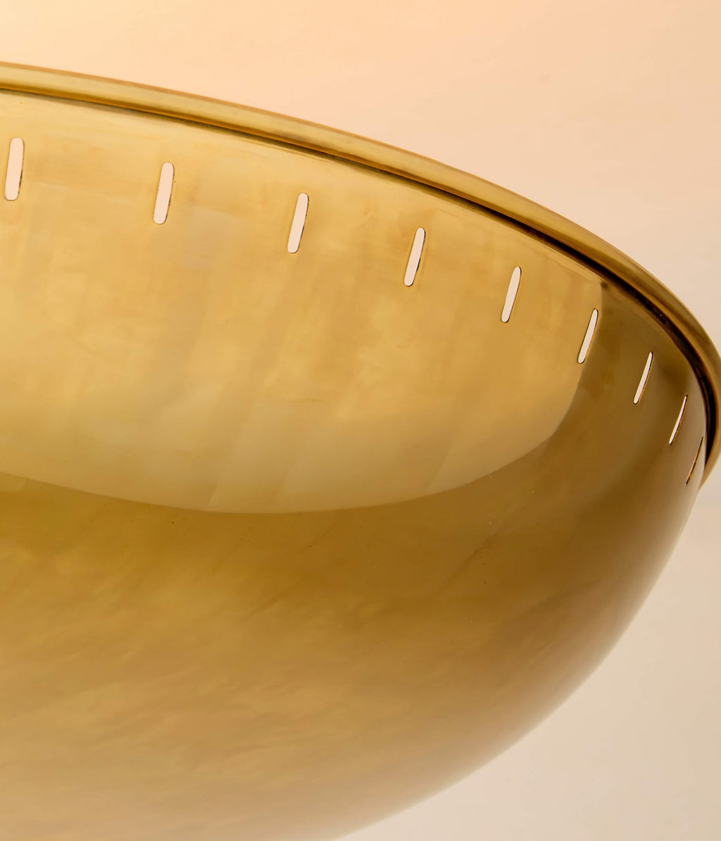 THE ONE × Atelier — Aged Brass Semi-Flush Mount Light