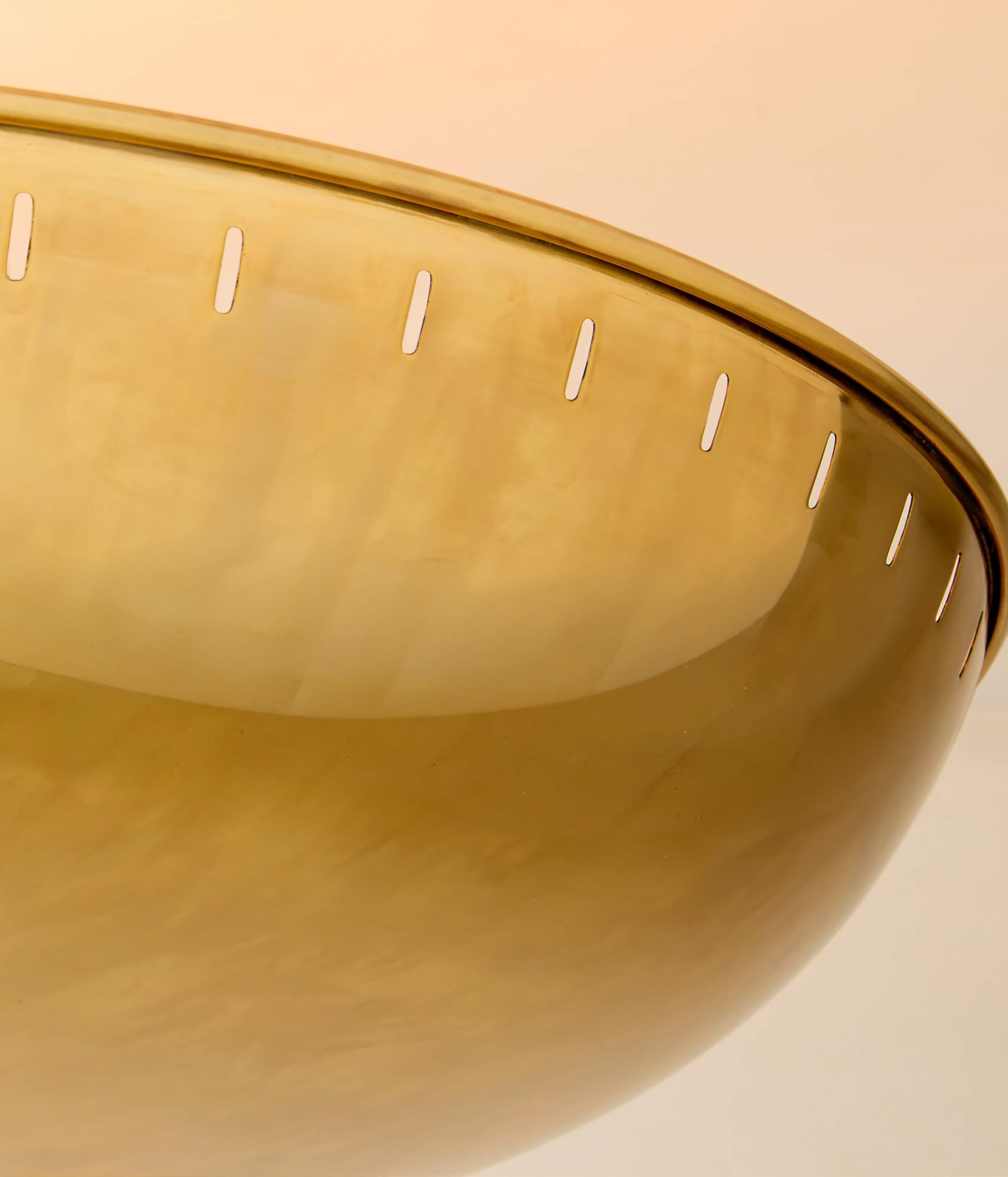 THE ONE × Atelier — Aged Brass Semi-Flush Mount Light