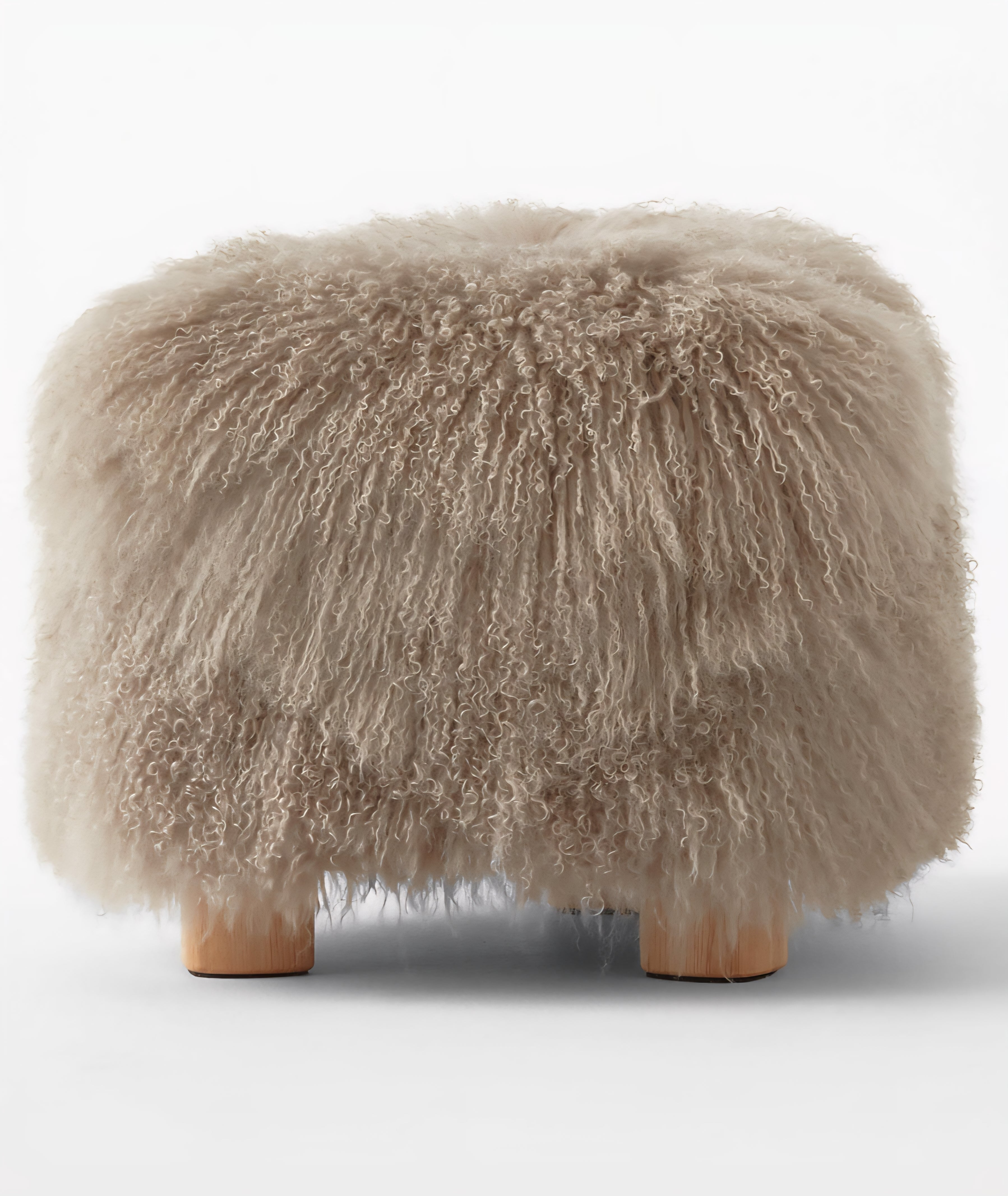 THE ONE × Mongolian Sheepskin Ottoman