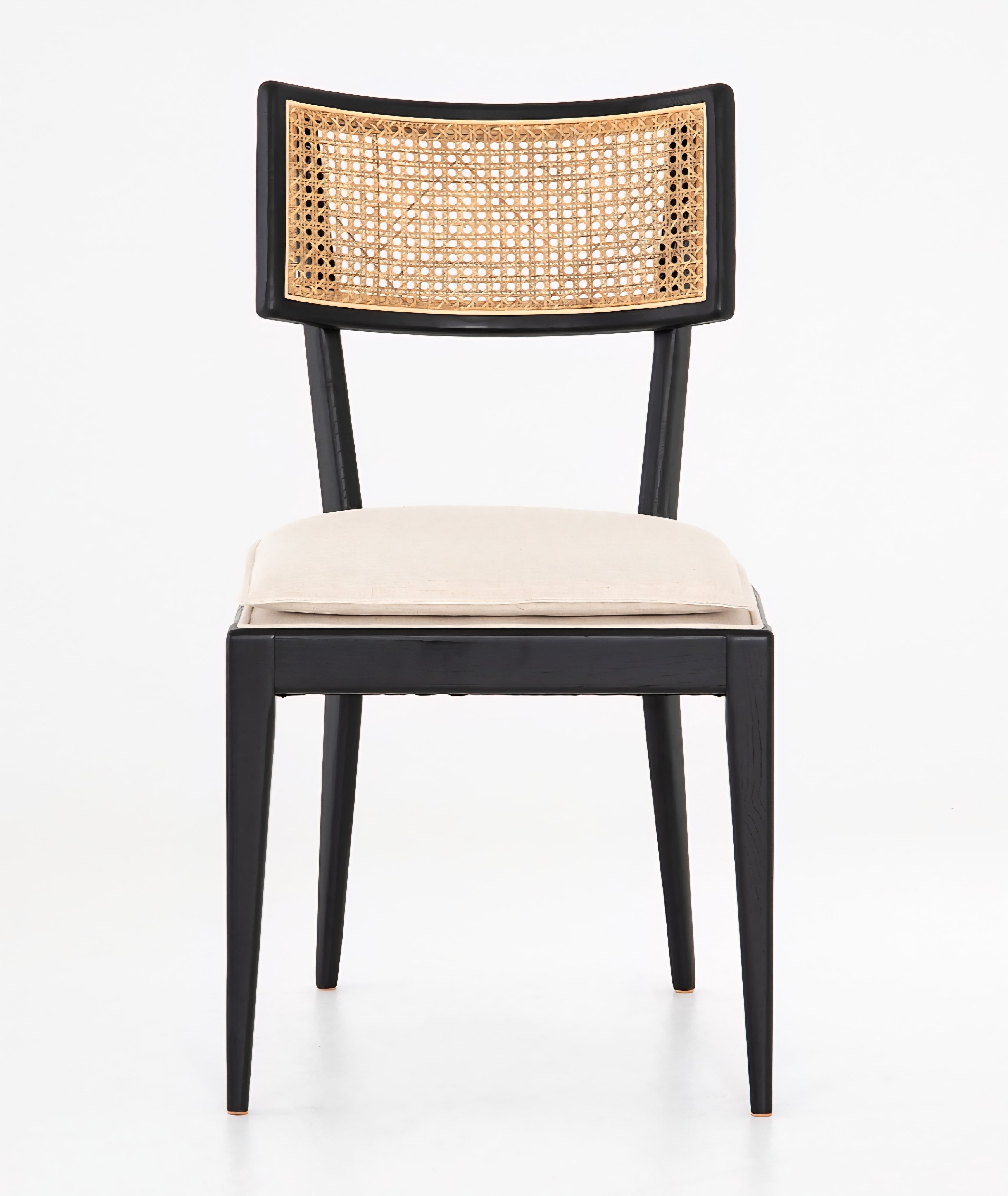 THE ONE × Libby — Light Brown Wood + Natural Cane Dining Chair