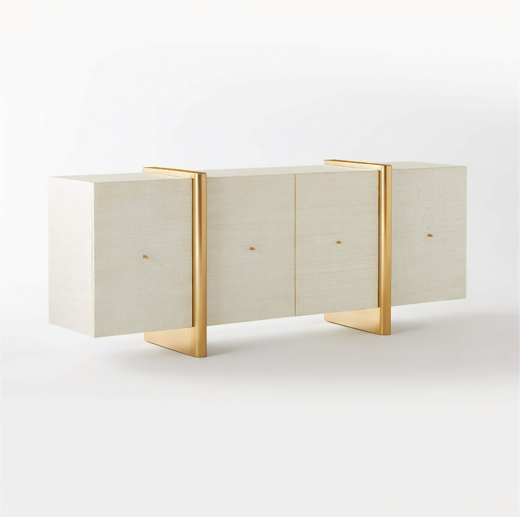 THE ONE × Dorset — White Lacquered Linen Credenza