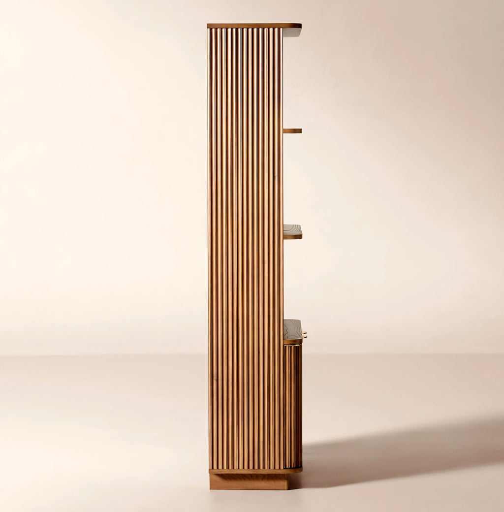 THE ONE × Davison — Fluted Oak Bookcase