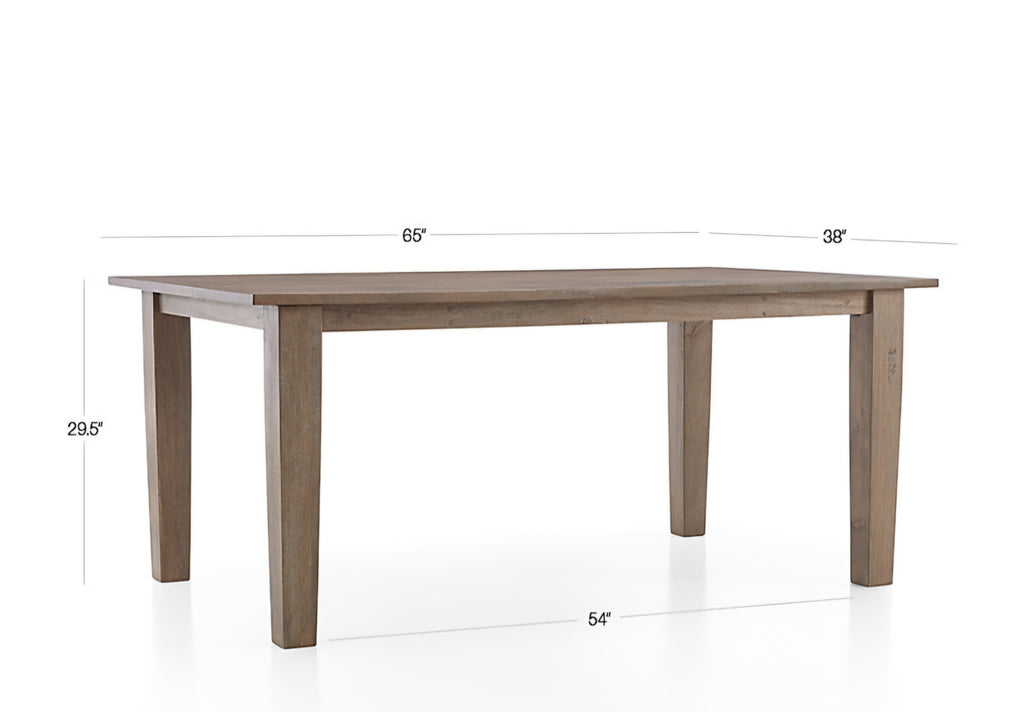 THE ONE × Basque — Table à manger en bois massif brun clair vieilli