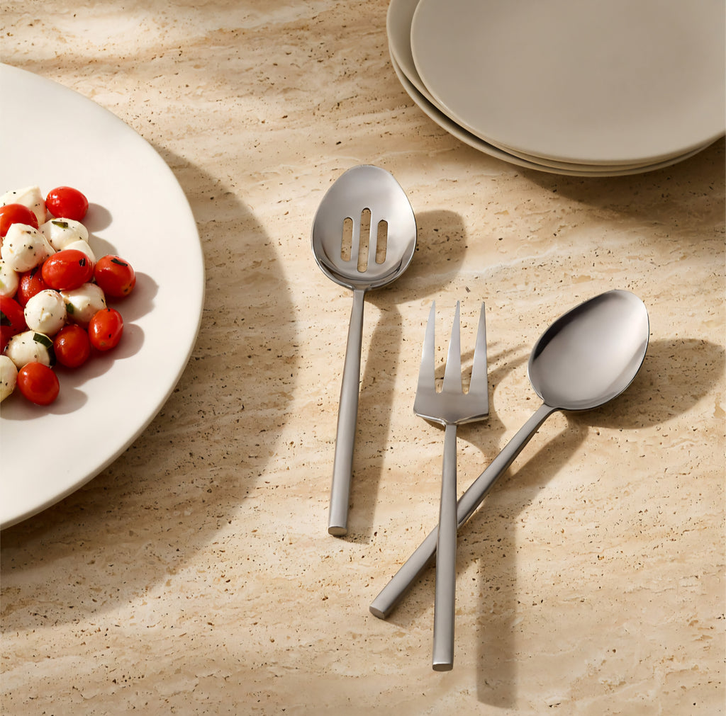 THE ONE × Rush — Brushed Serving Utensil Set (3‑Piece)