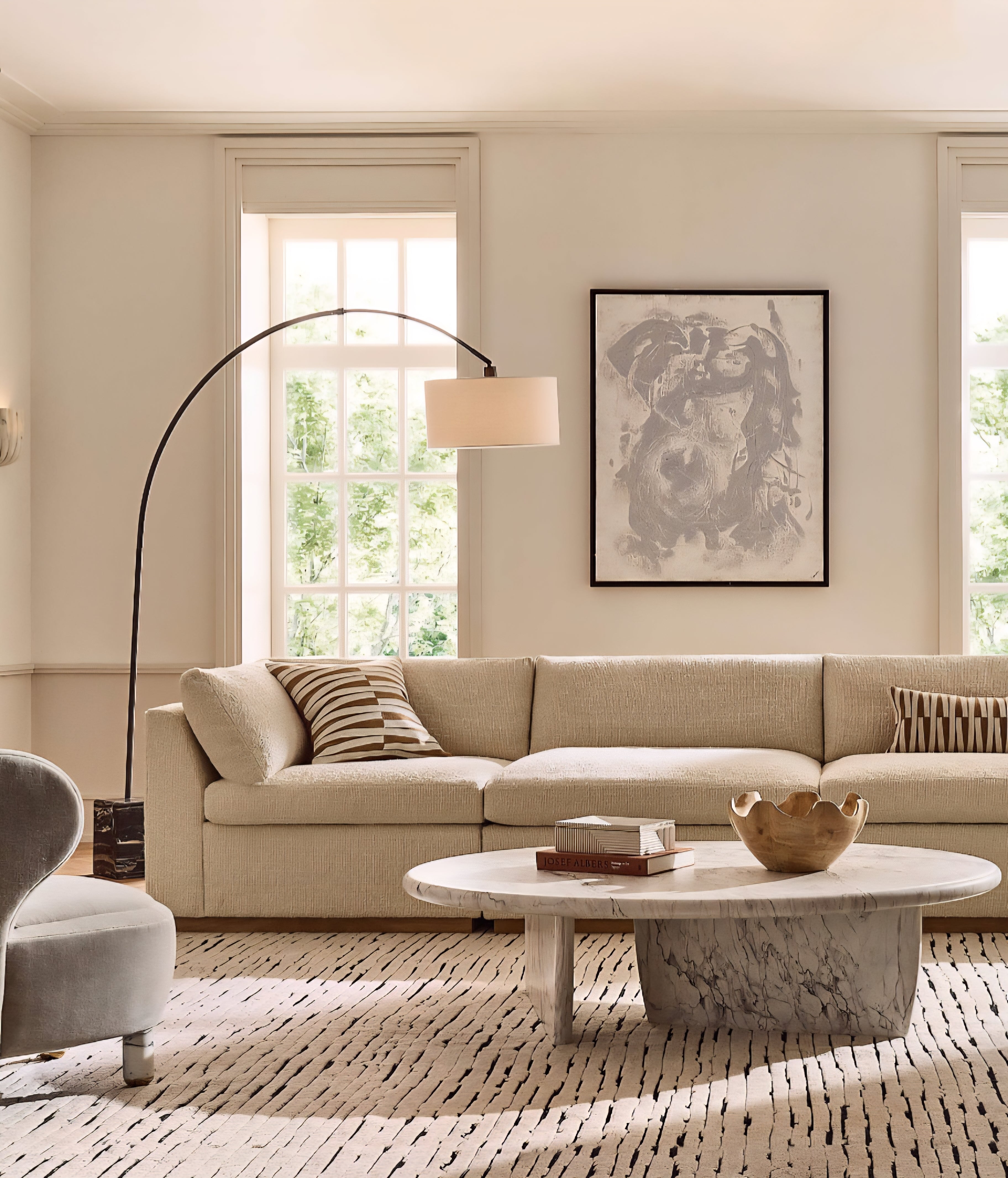 THE ONE × Stormo — Ivory Boucle Sectional Sofa