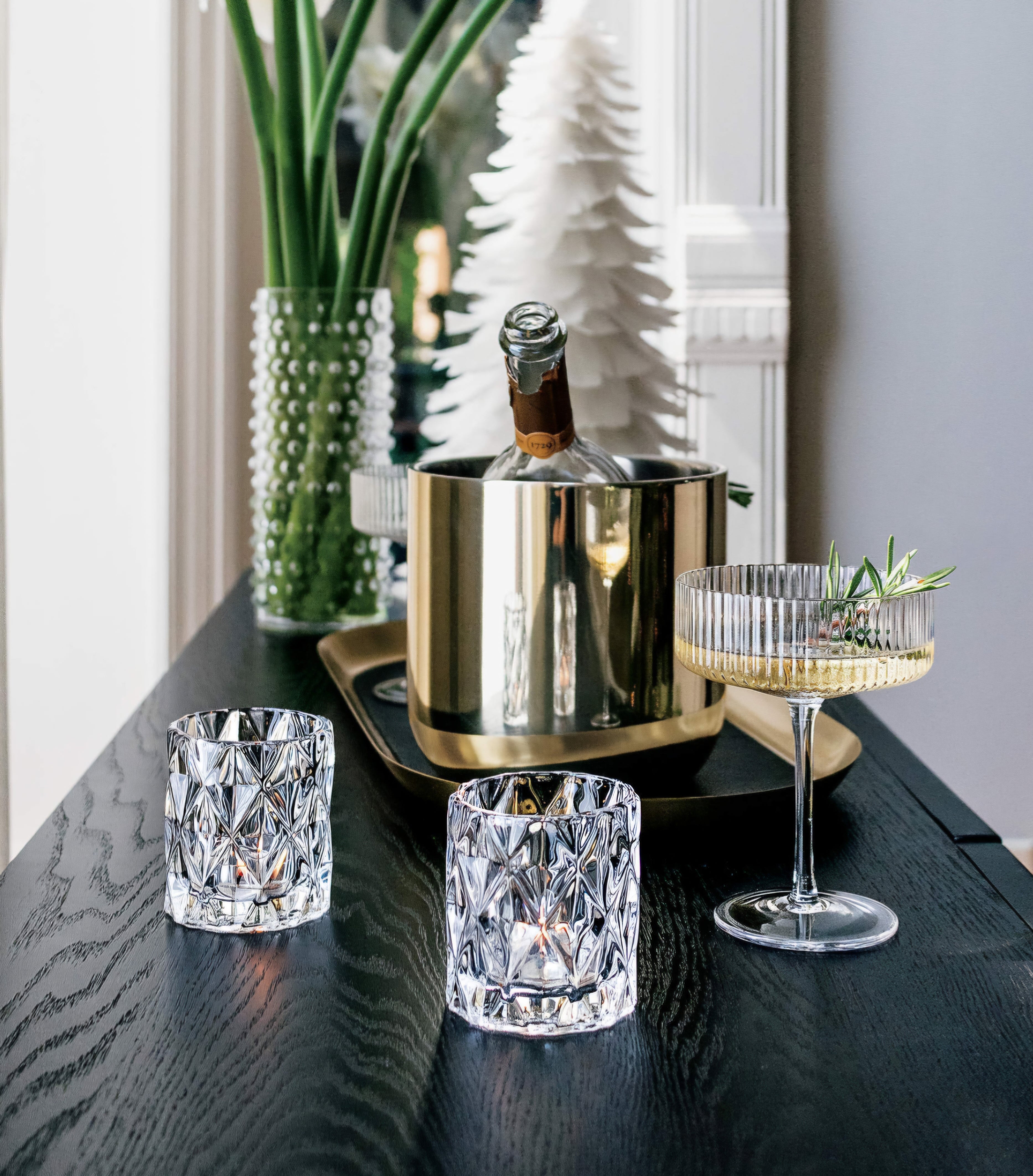 THE ONE × Betty — Smoked Glass Tealight Candle Holders (Set of 6)