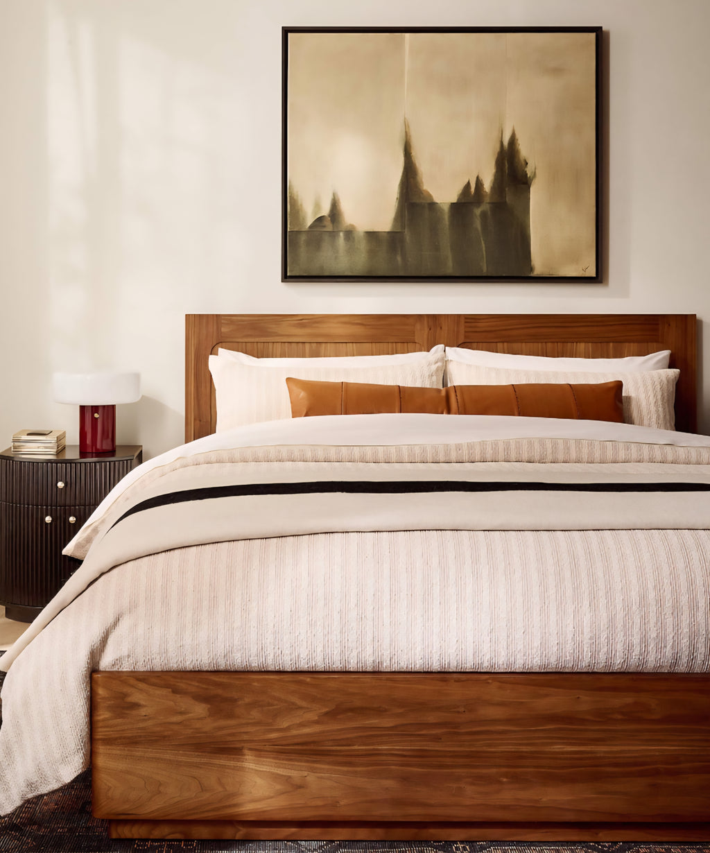 THE ONE × Montero — Walnut Wood King Storage Bed
