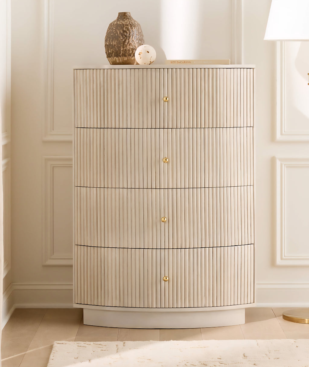 THE ONE × Cameo — Fluted Wood Tall Dresser