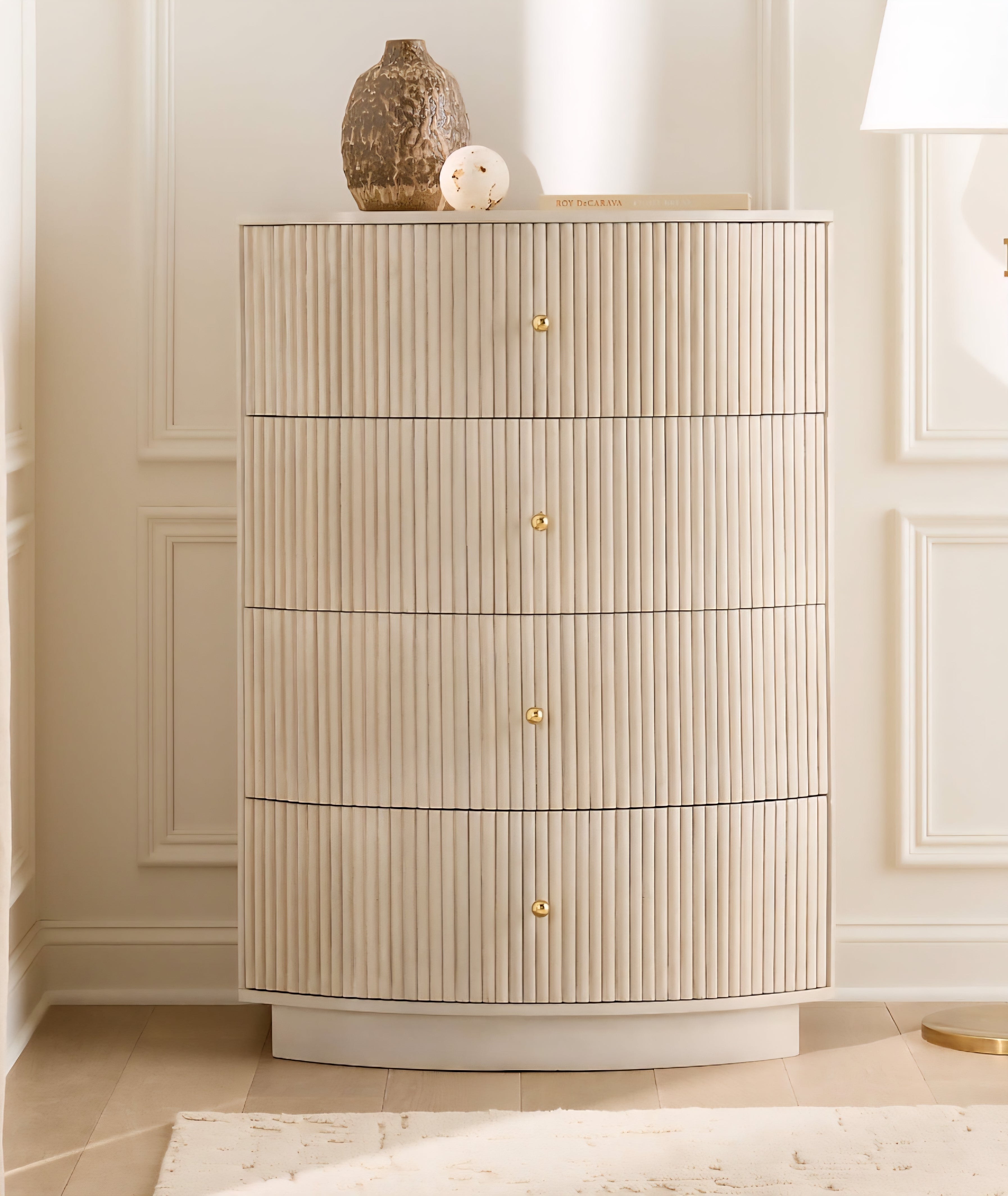 THE ONE × Cameo — Fluted Wood Tall Dresser