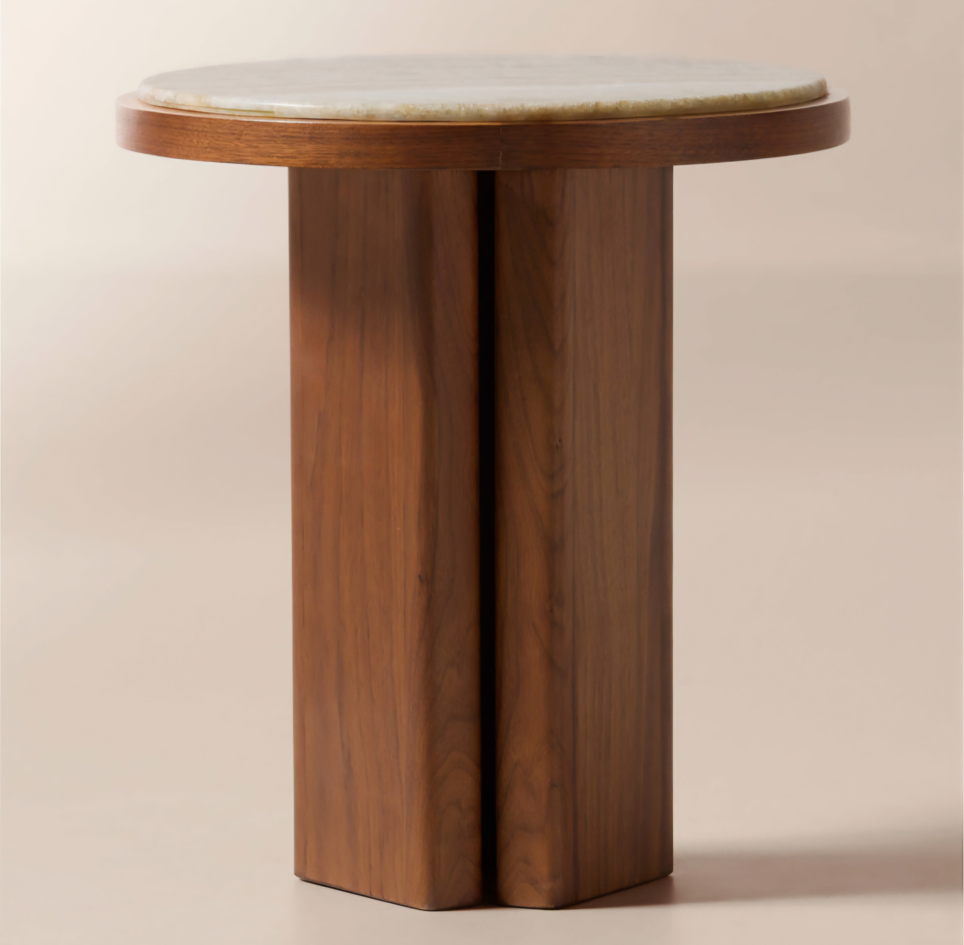 THE ONE × Rio — Onyx and Walnut Side Table